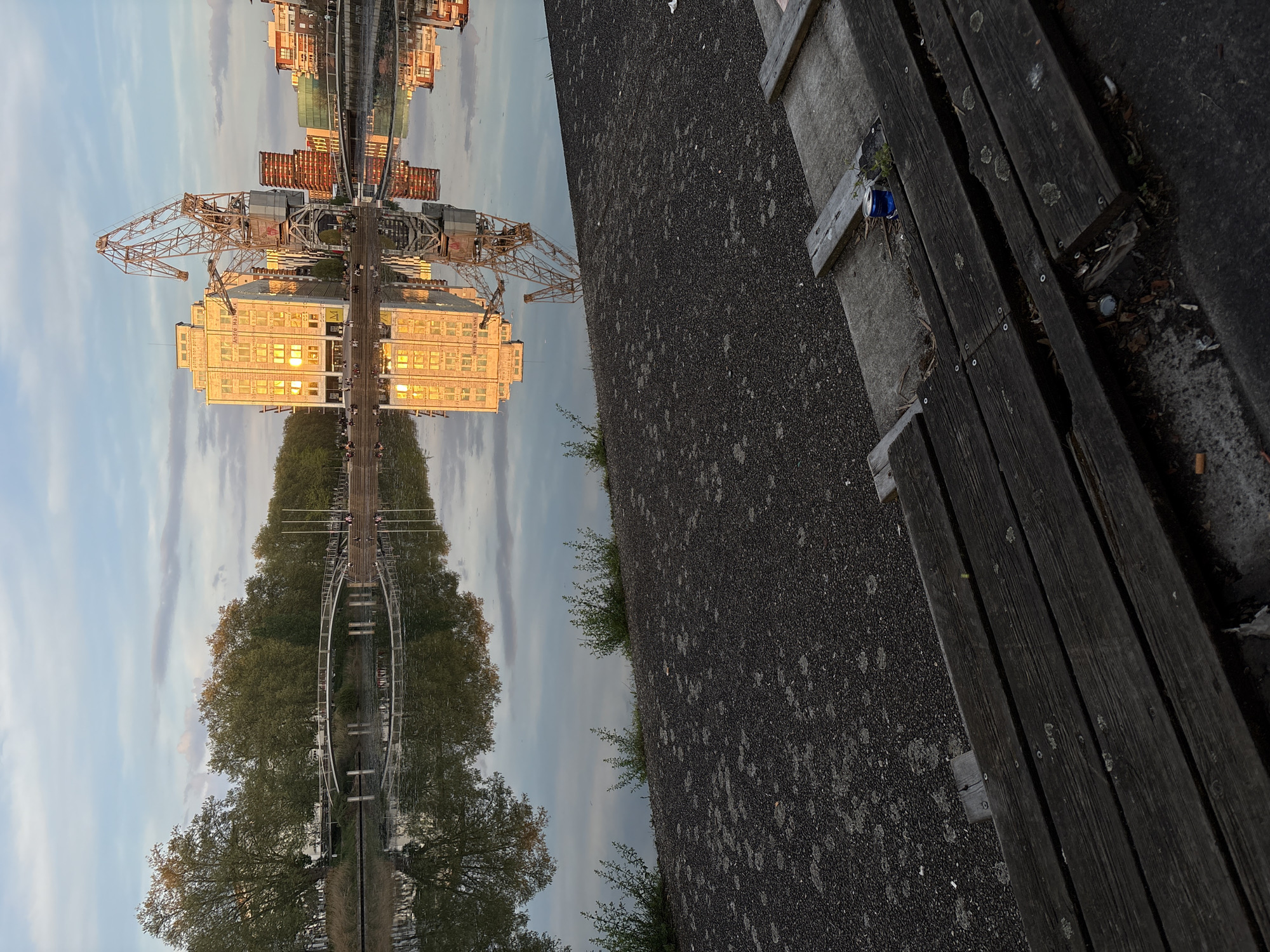 Evening reflections captured along Strasbourg canal near André Malraux building