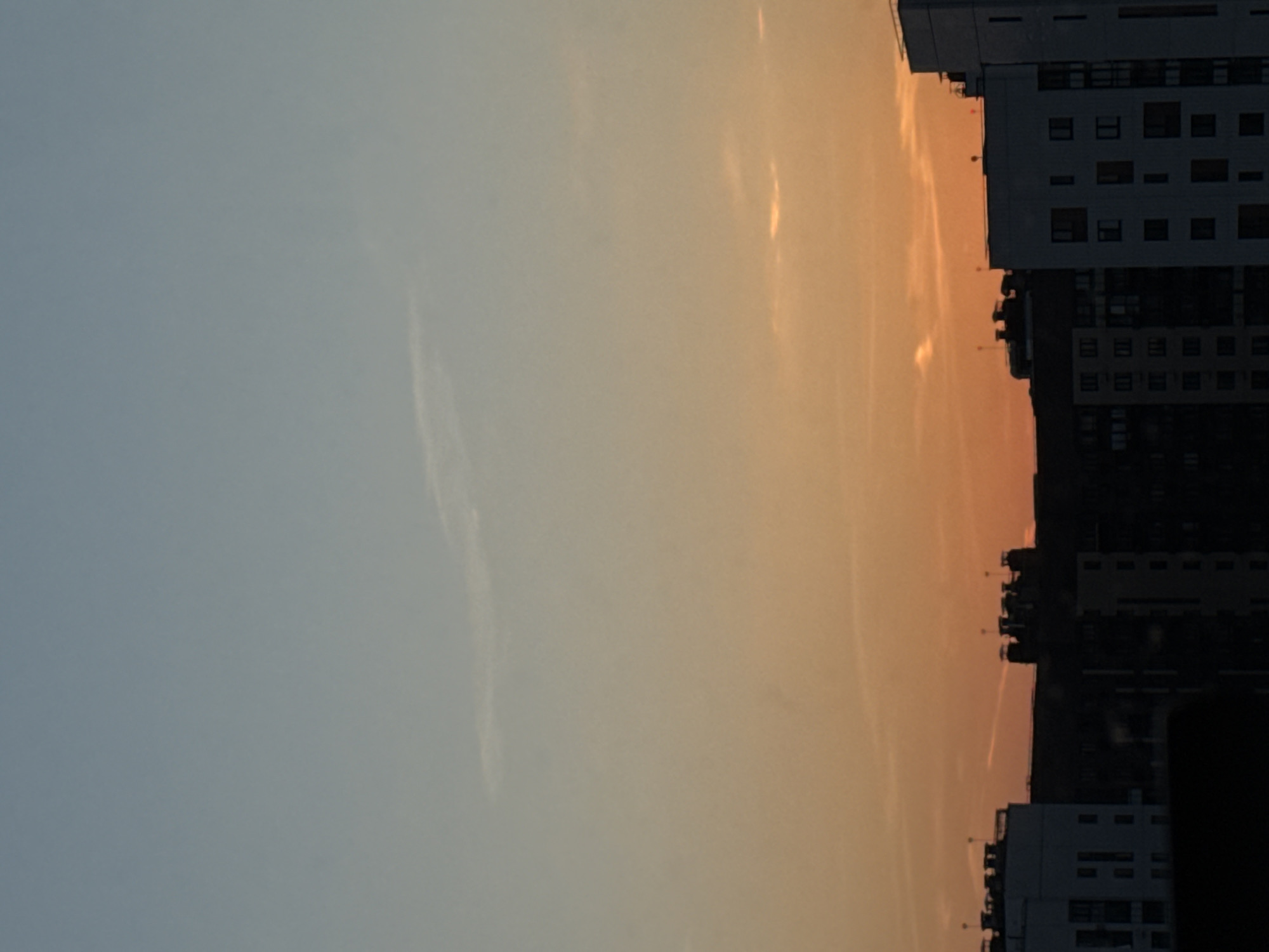 Sunset observed over residential Lyubertsy, Russia