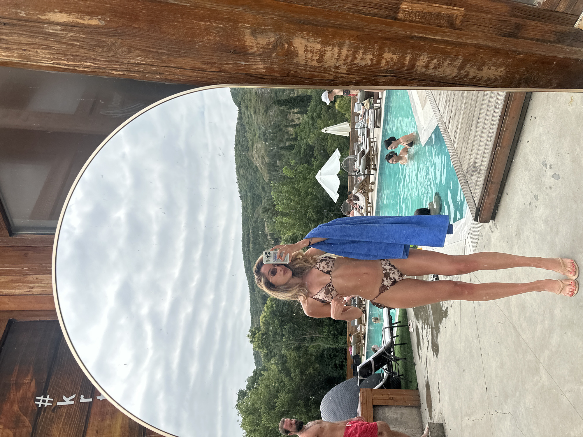 Poolside afternoon in Tbilisi, swimwear and mirror selfies