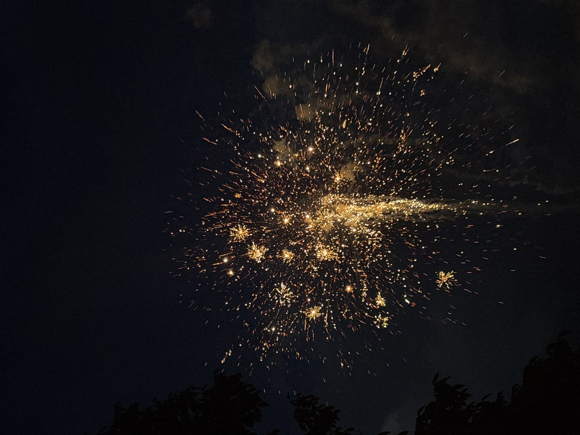 Fireworks Display Lights Up Night Sky in Elin Pelin