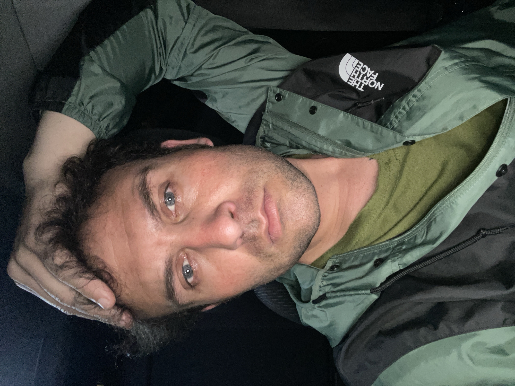 Man in North Face jacket observed resting in Armagh