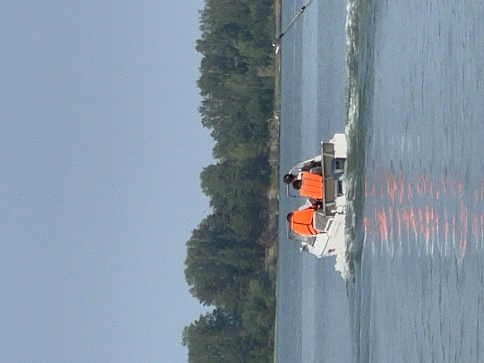 Boating and grilled fish on a summer day at Lake Borovoe