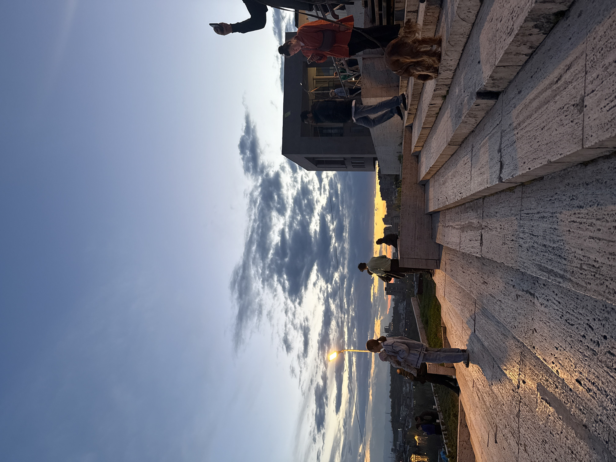 Sunset observations documented from Yerevan's Cascade during evening hours