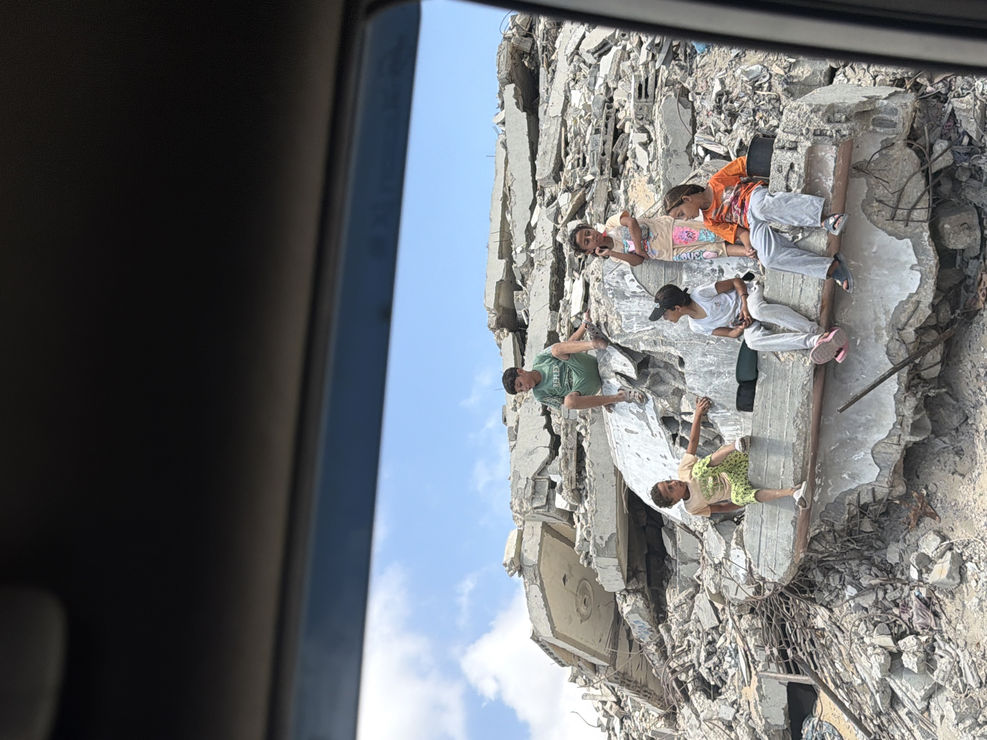 Children among the rubble in Jabalia, northern Gaza
