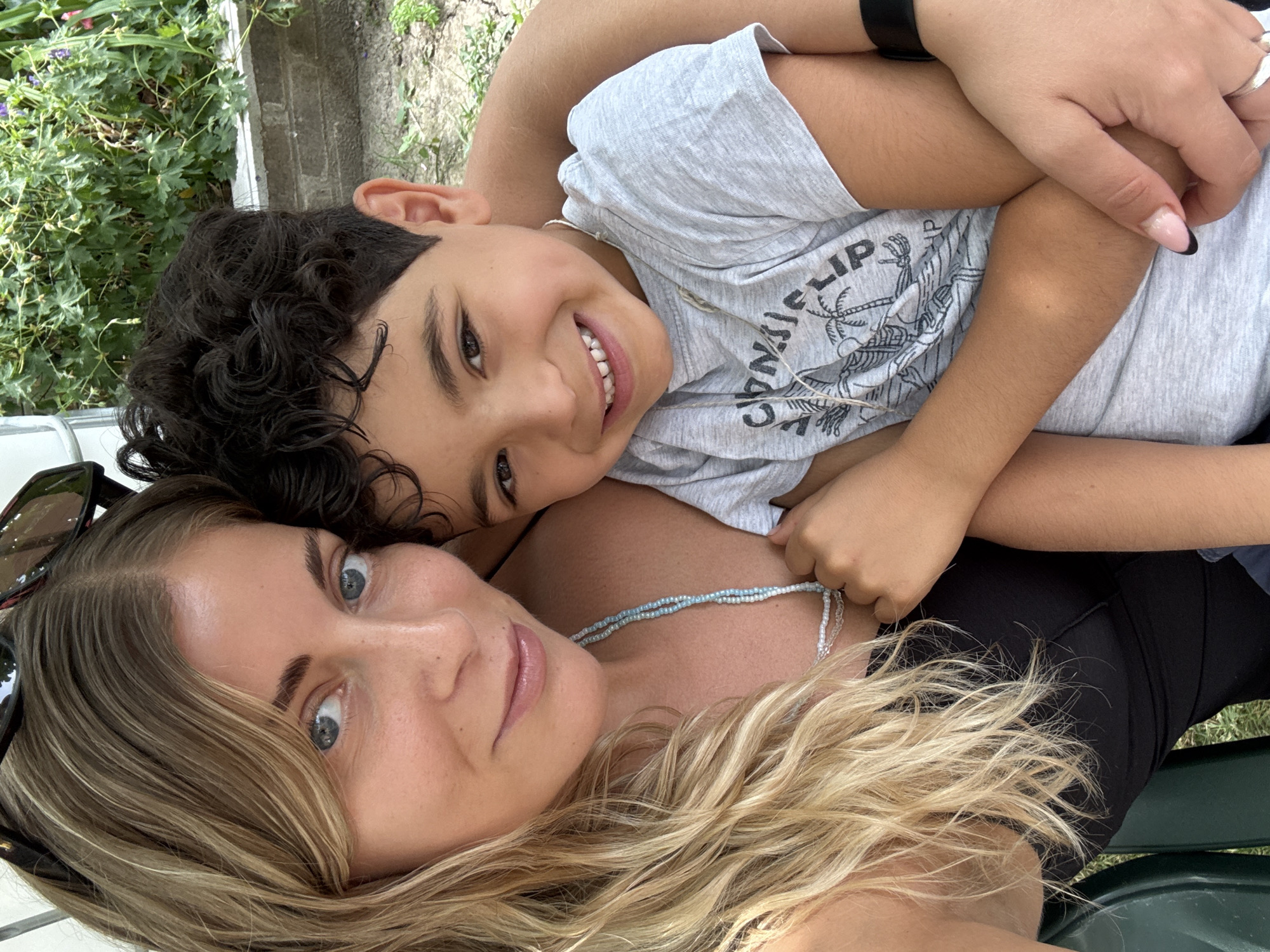 Sunny park selfie moment in Wattrelos, France