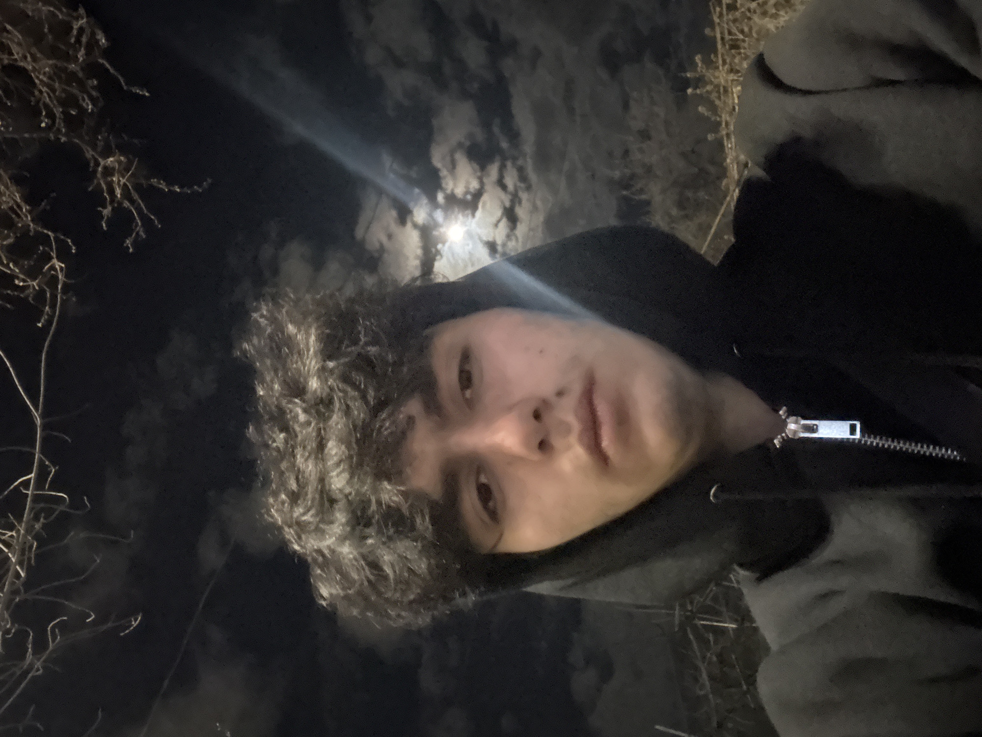 Nighttime selfie taken outdoors in Yerevan