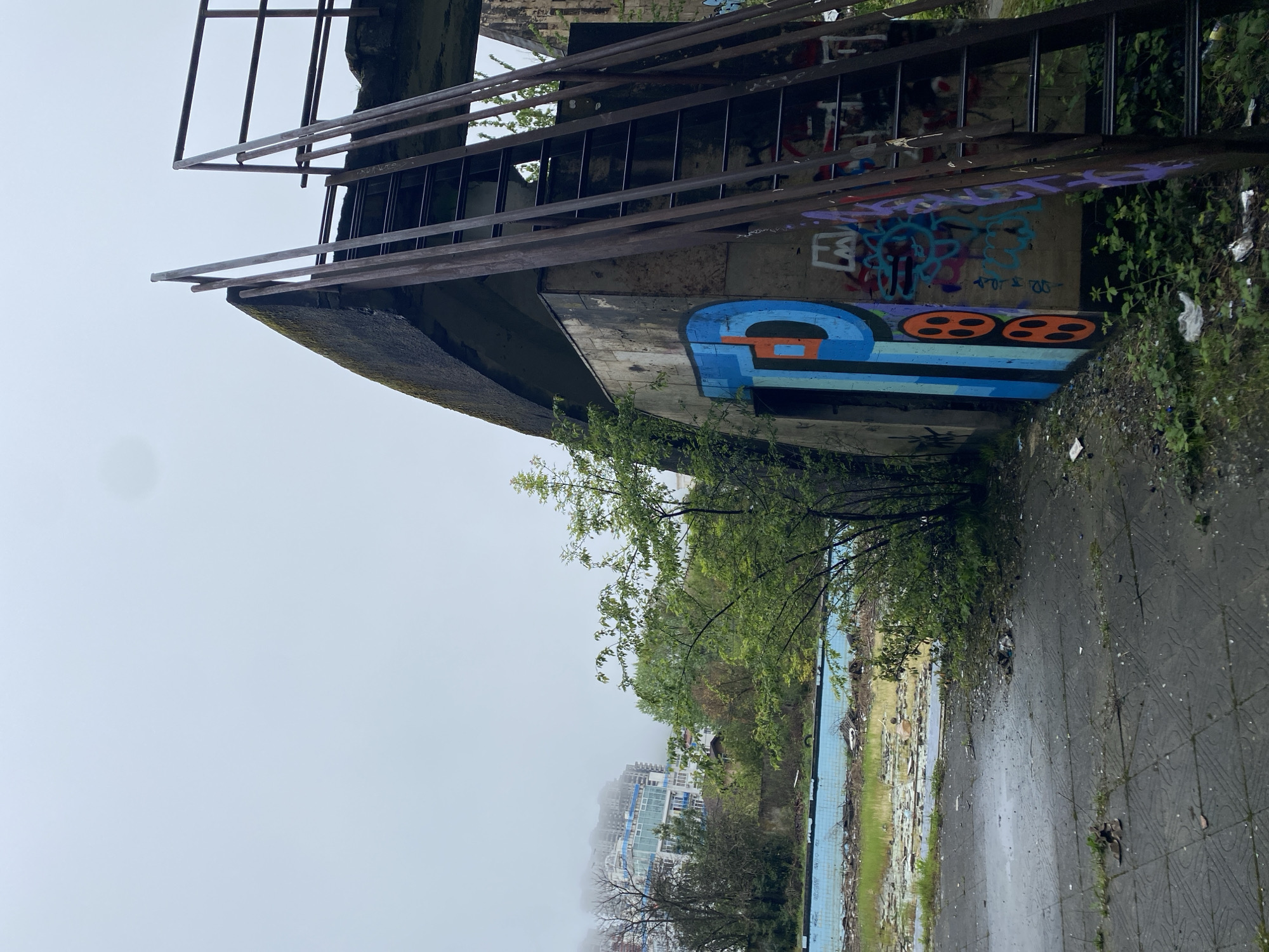 Abandoned concrete structure shows decay in Sochi, Russia