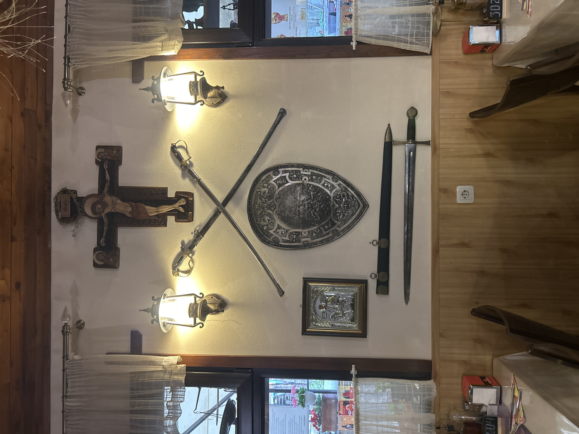 Medieval-themed restaurant interior documented in Strelcha, Bulgaria