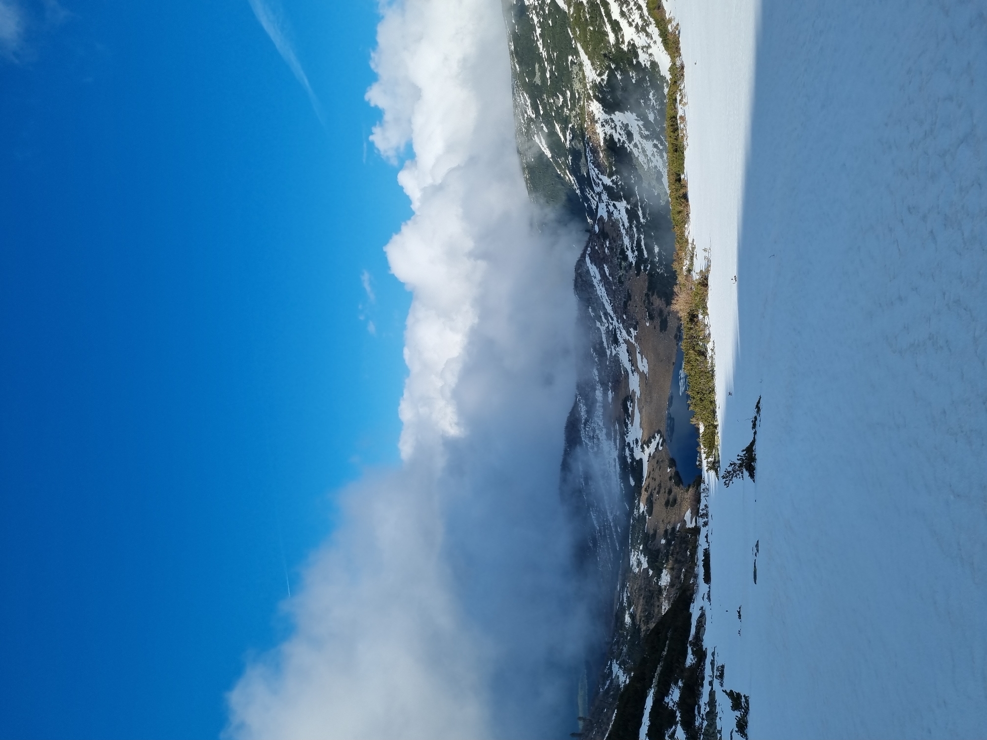 Snow-covered mountains observed in Govedartsi, Bulgaria