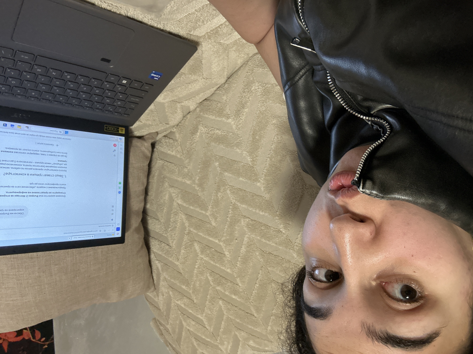 Student studies computer error correction in Burgas, Bulgaria