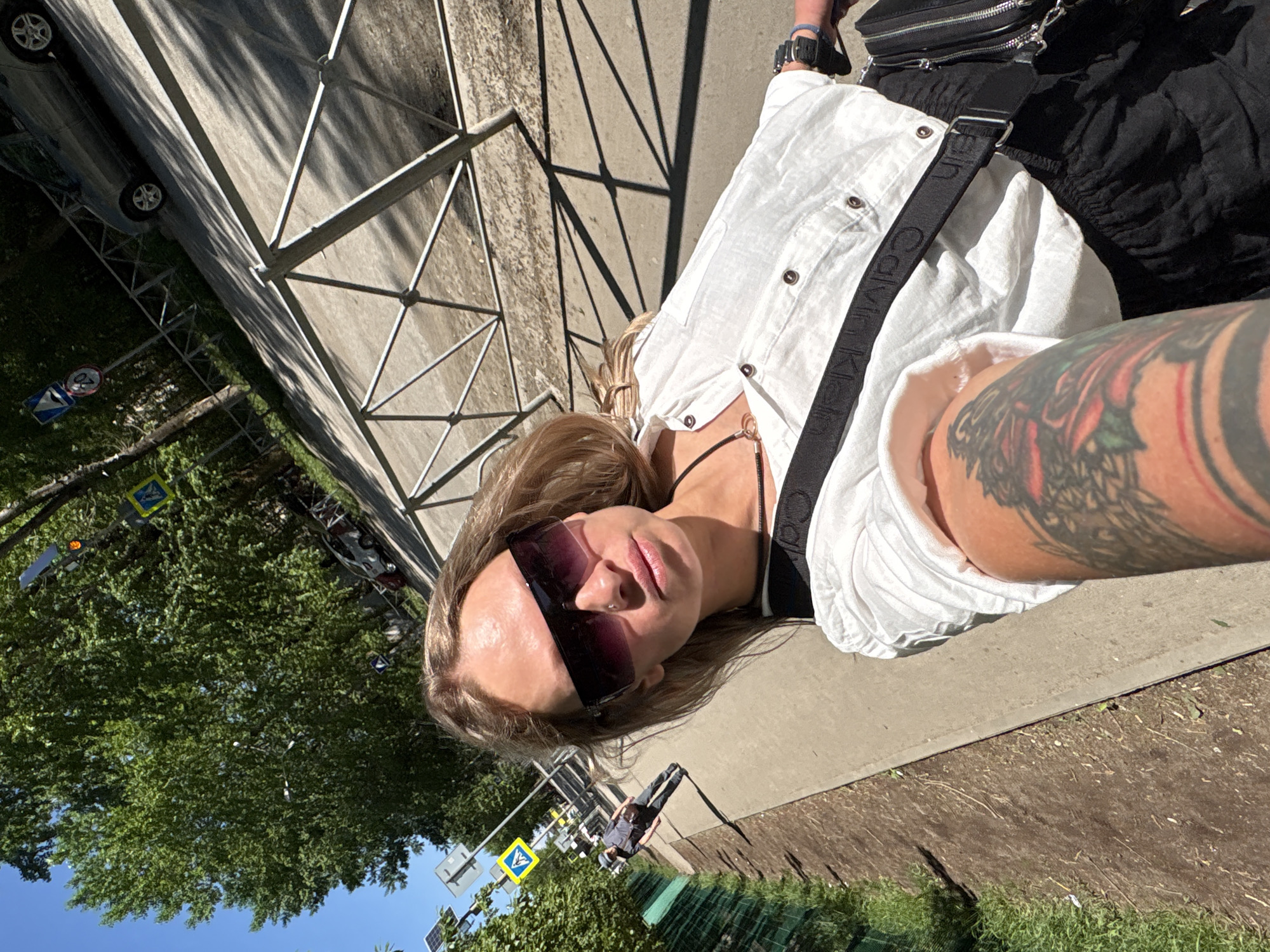 Woman photographed lying on sidewalk in Perm, Russia