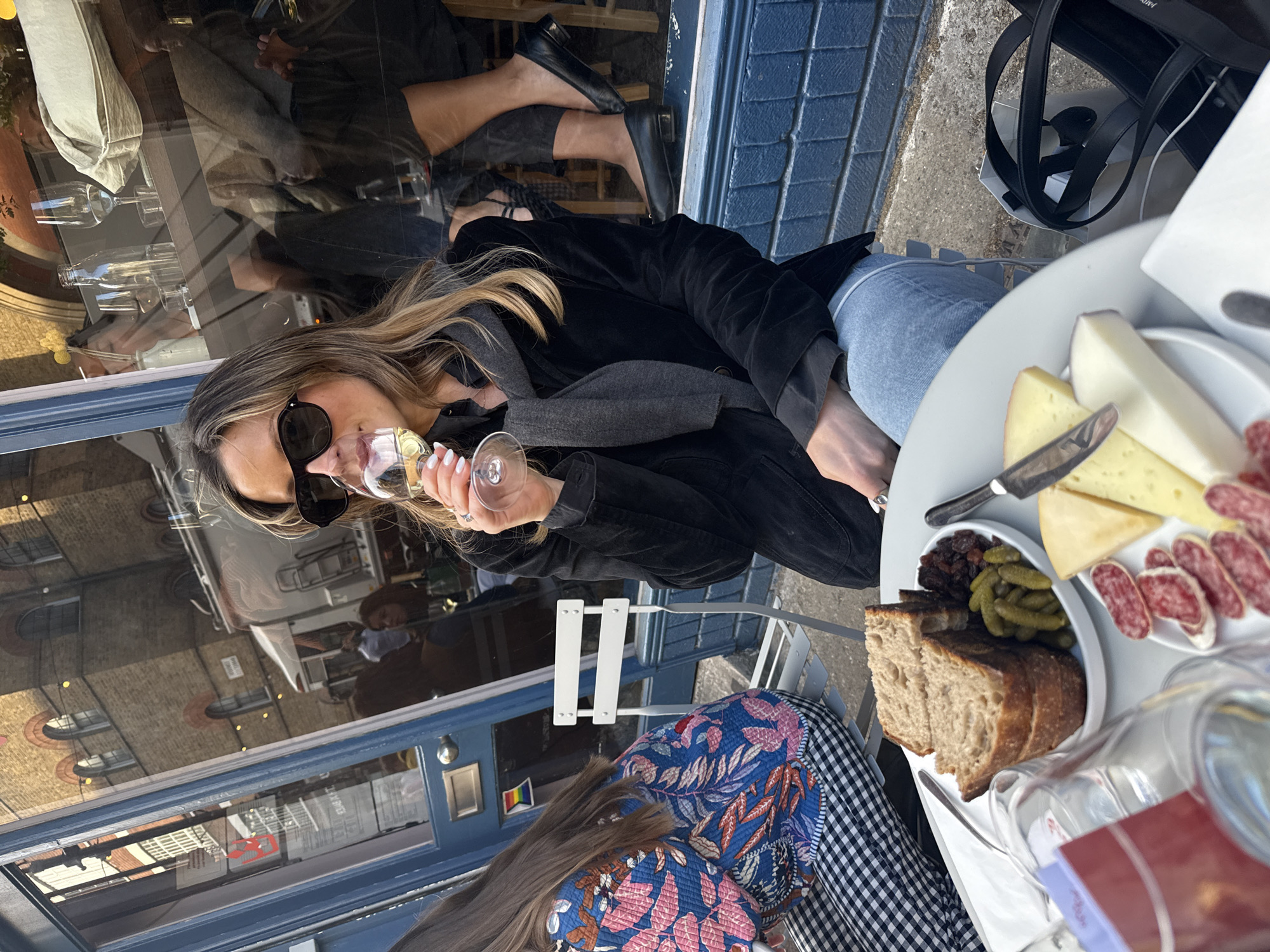 Outdoor dining scene captured at London cafe
