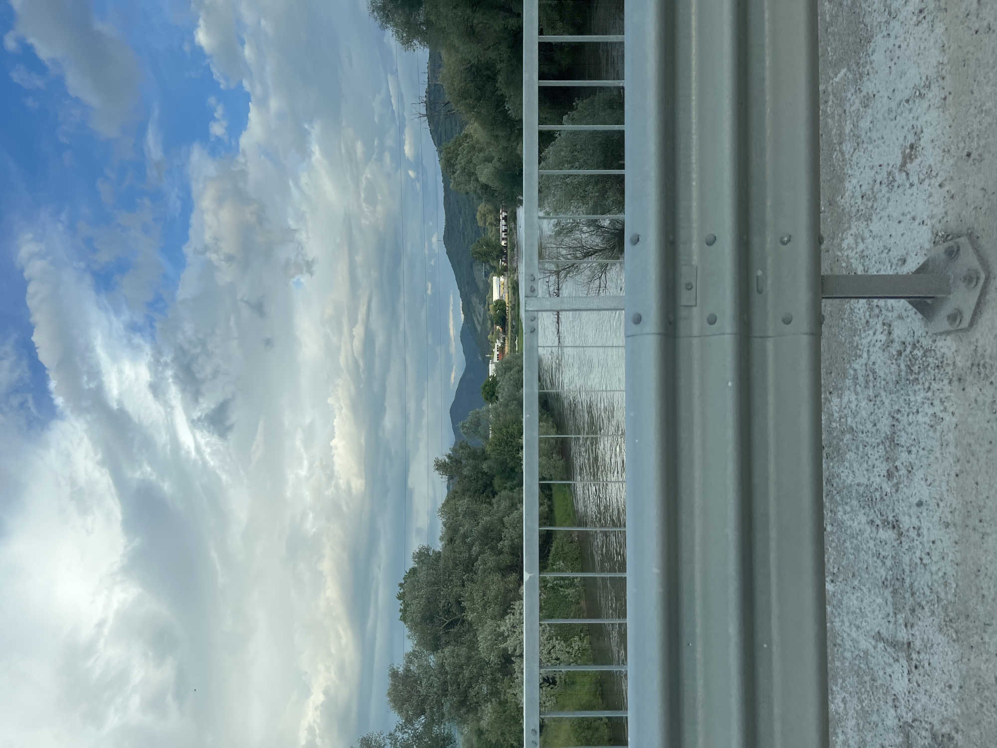 Bridge view captured of river scene in Blagoevgrad, Bulgaria