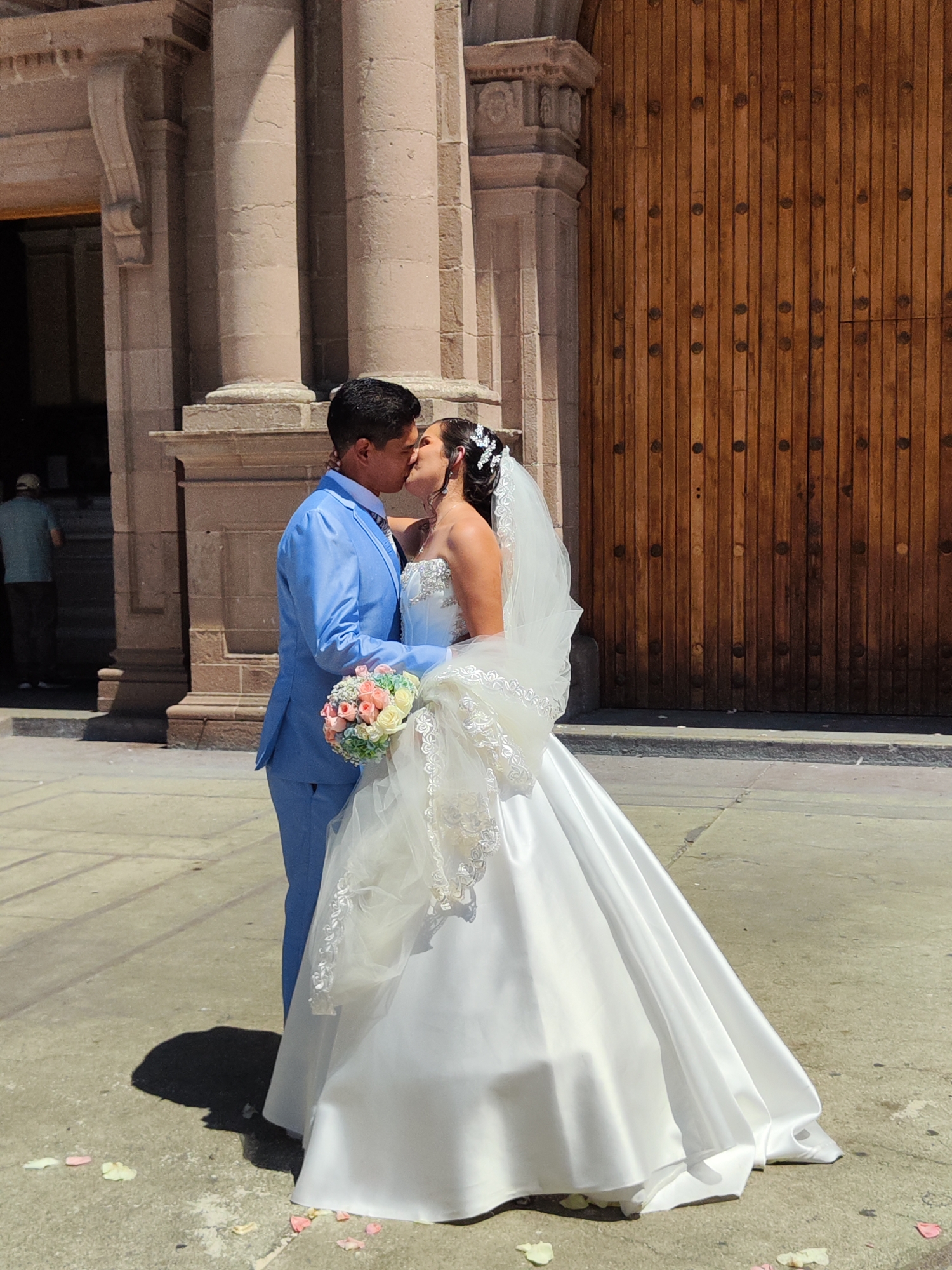 Wedding ceremony celebration at Tacna Cathedral, Peru