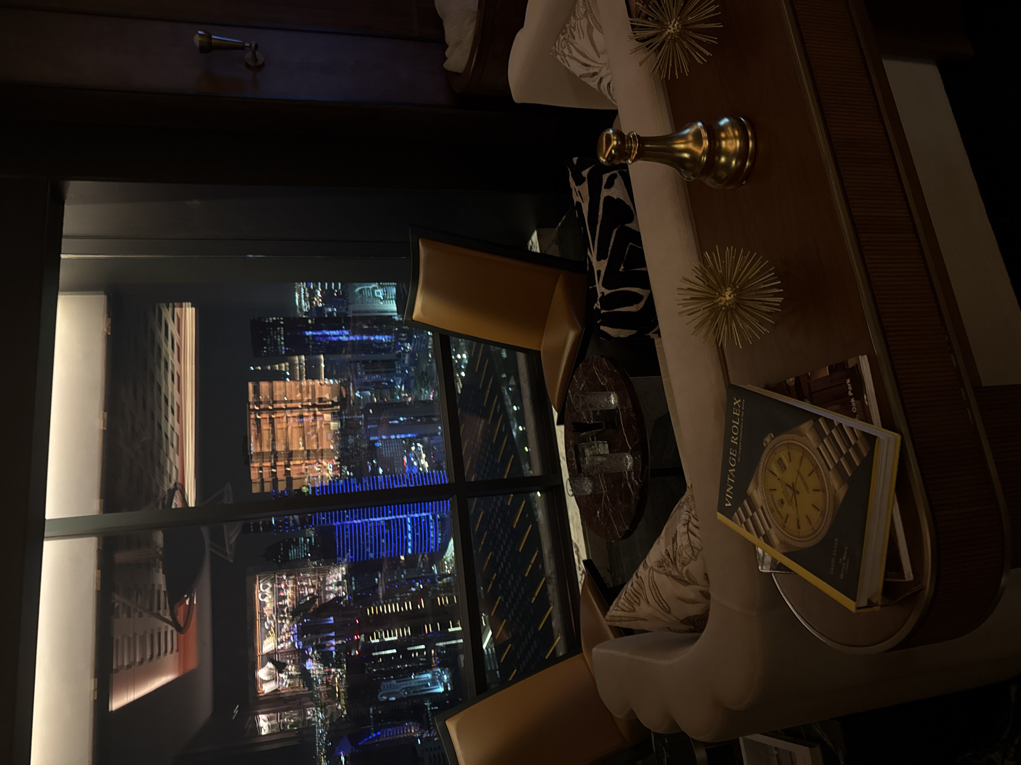 Upscale bar interior documented in Doha high-rise building