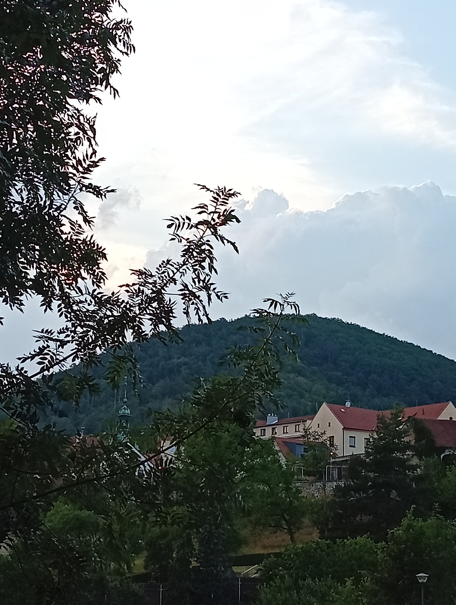 Evening stroll through Tišnov's hilltop park near St. Wenceslaus tower
