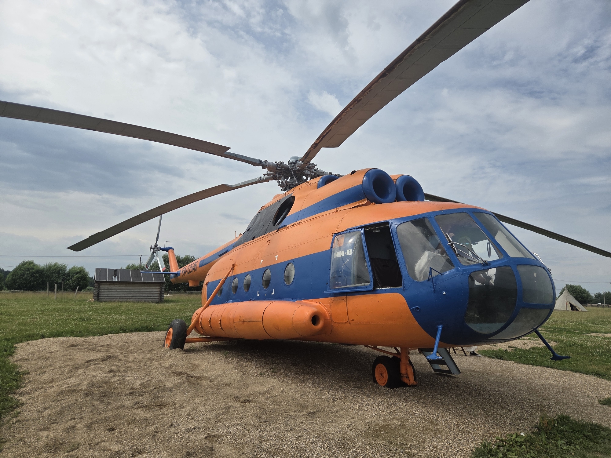 Mi-8 helicopter on static display near Khotkovo, Russia