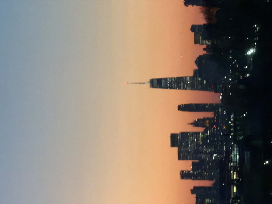 New York skyline photographed at dusk January 19