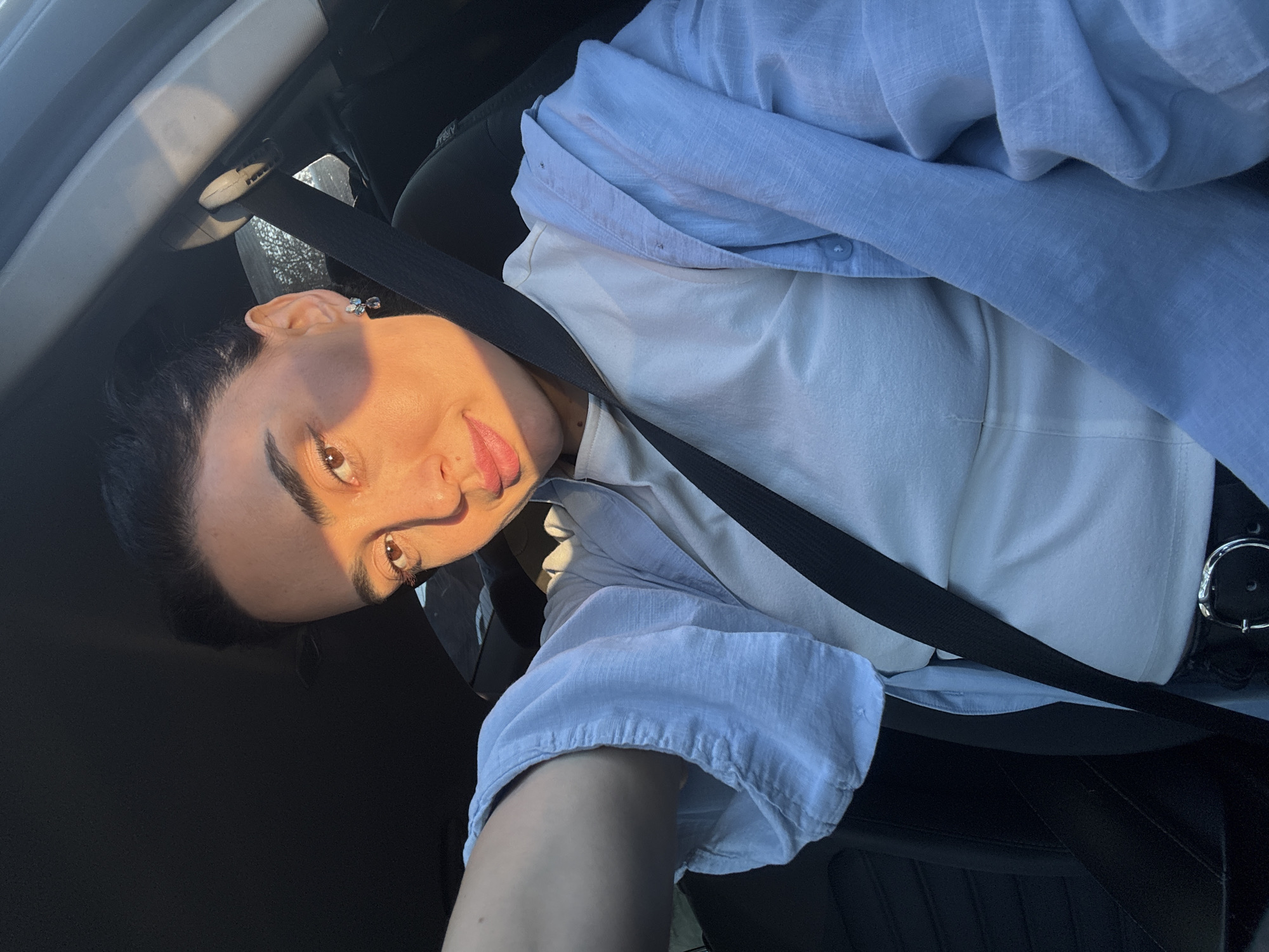 Woman Takes Multiple Car Selfies in Tbilisi