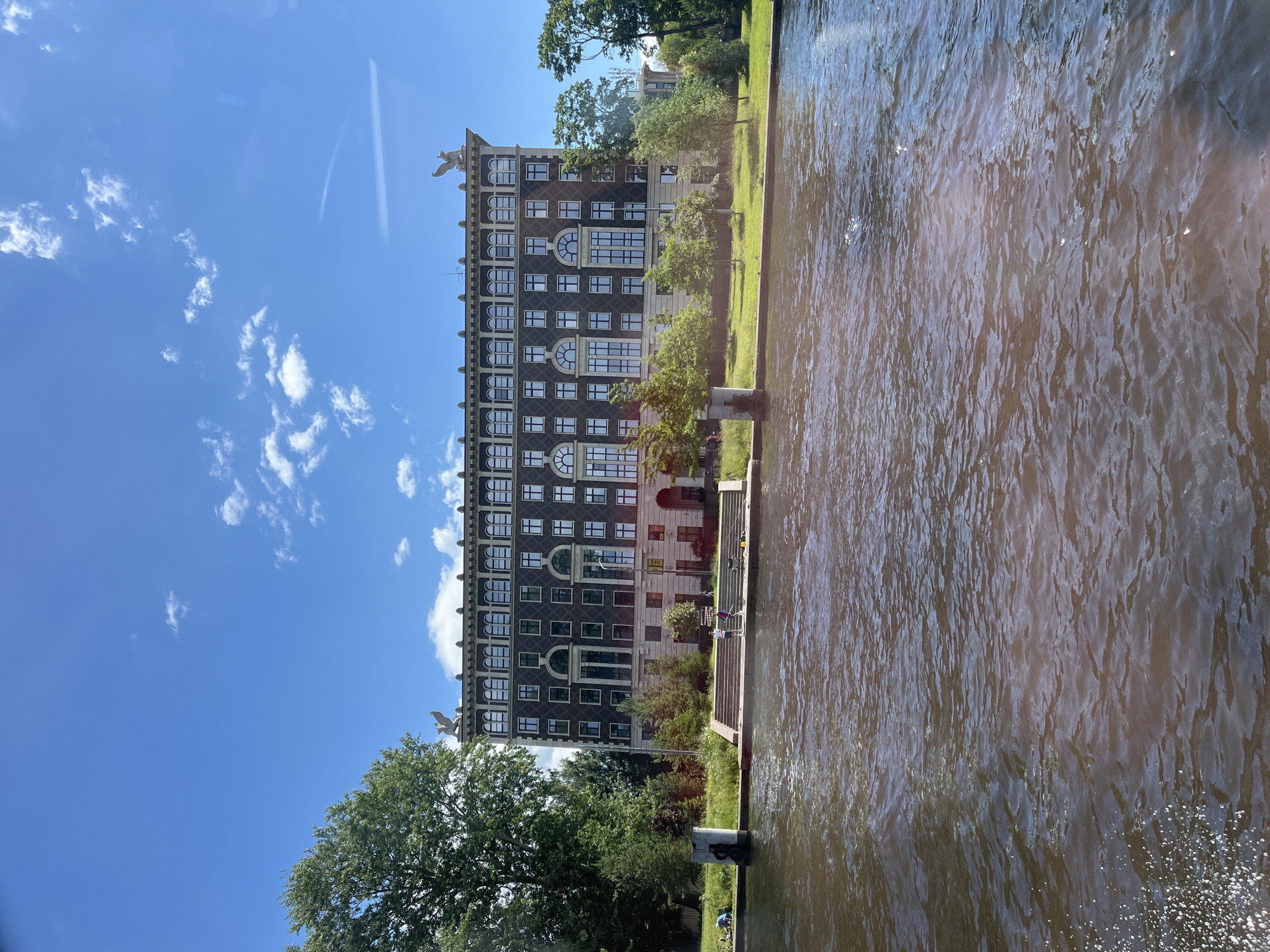 River cruise along the Neva, Saint Petersburg skyline in view