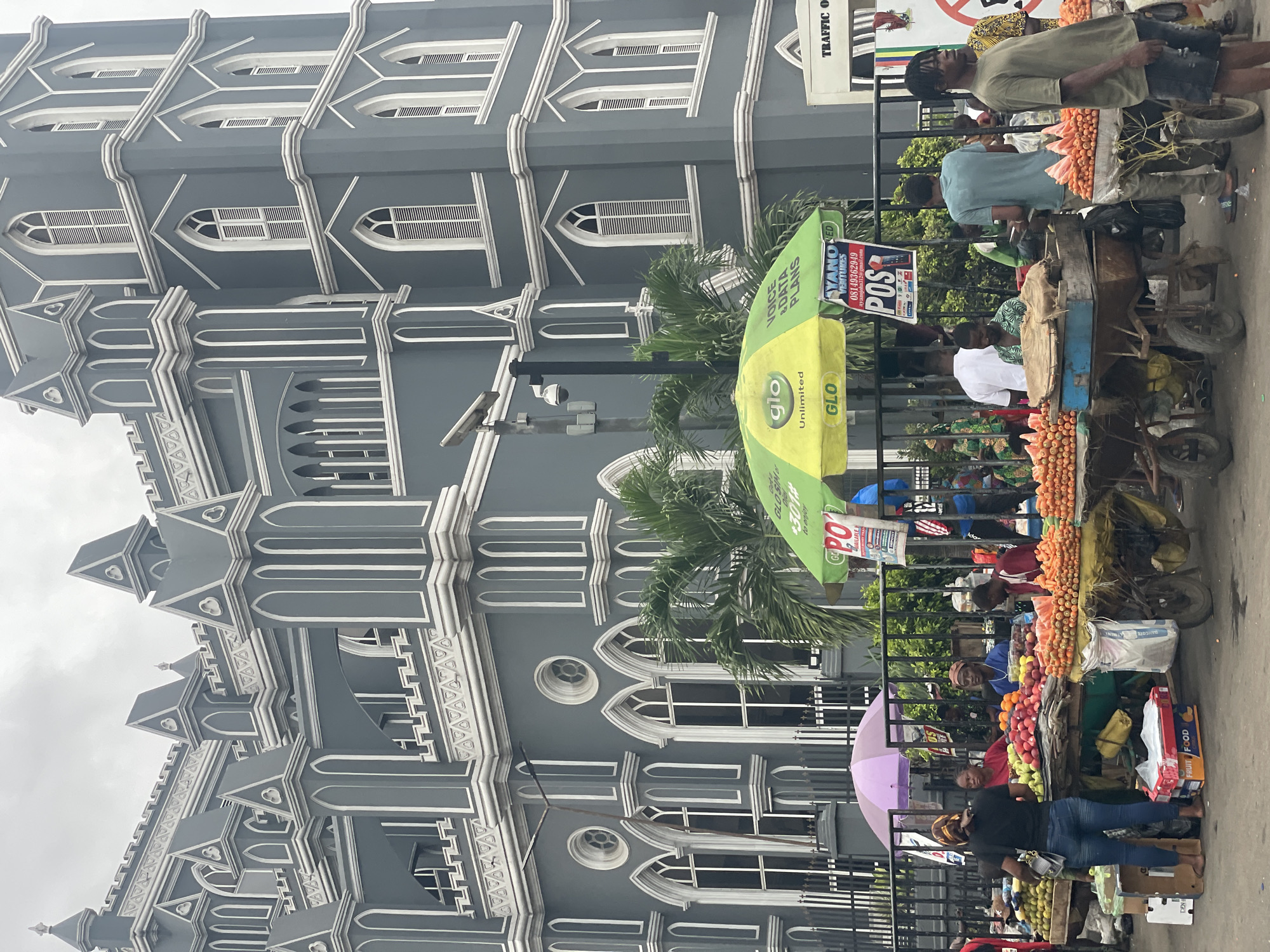Lagos Cathedral documented under cloudy morning skies