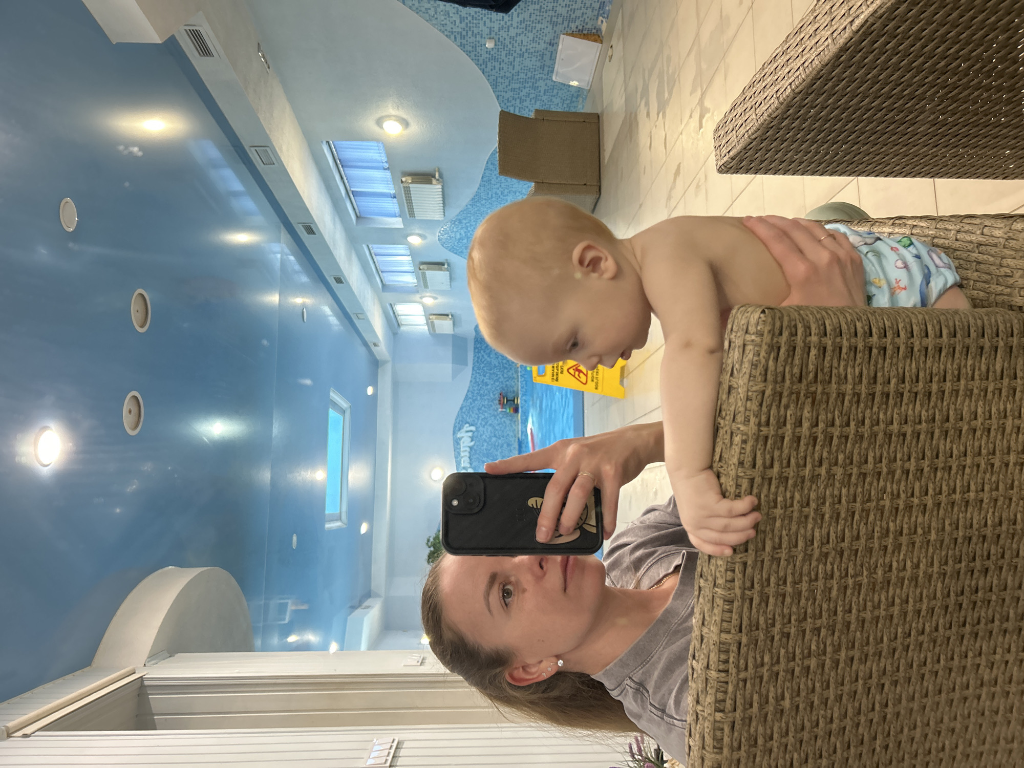 Families enjoy afternoon swim at Podolsk indoor pool facility