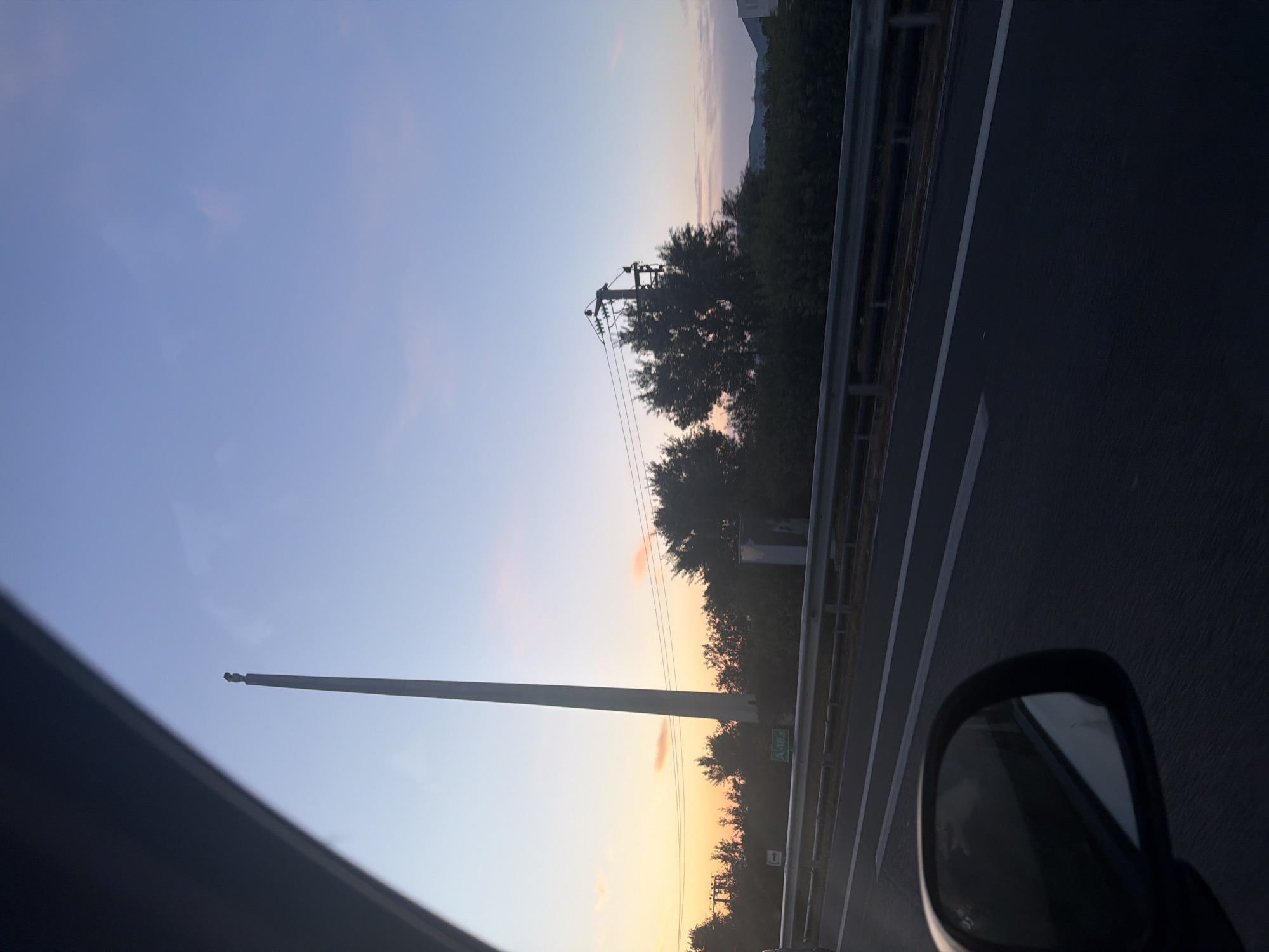 Nighttime highway drive documented near Koropi, Greece