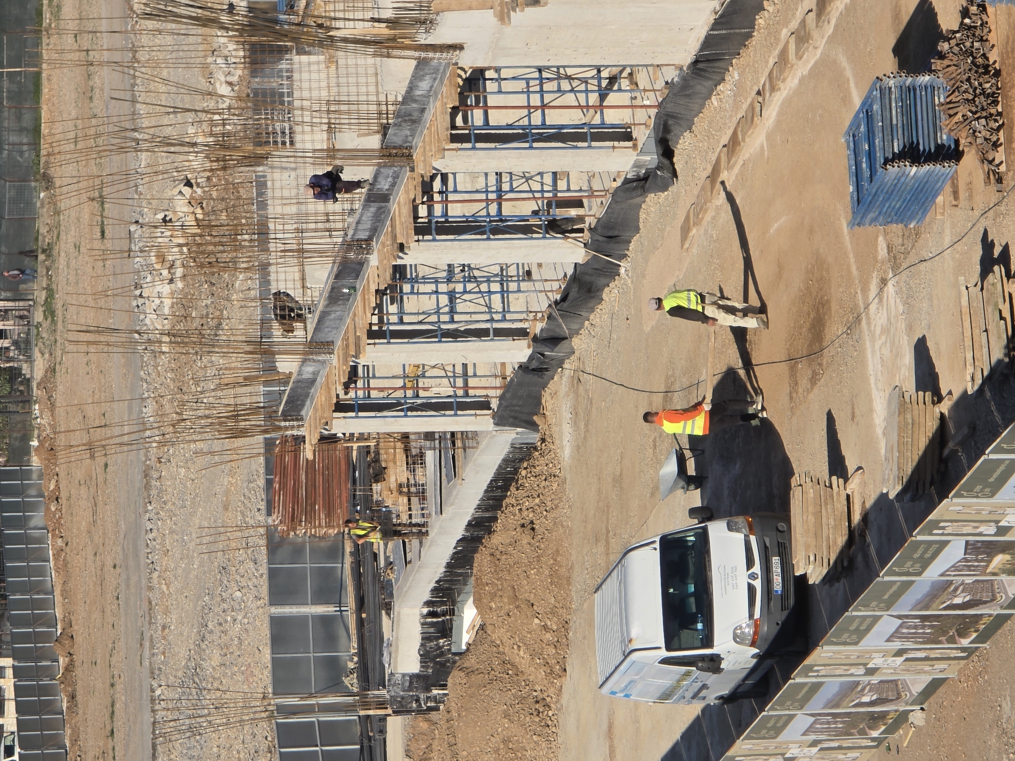 Early morning construction activity documented in Podgorica, Montenegro