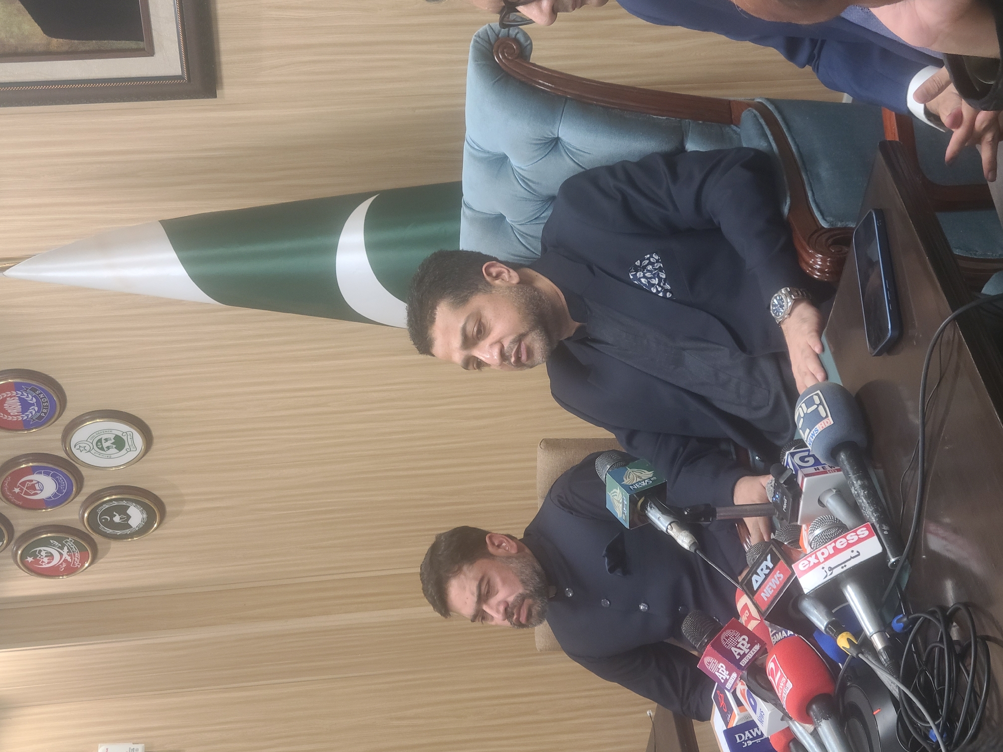 Officials hold press conference in Quetta, Pakistan
