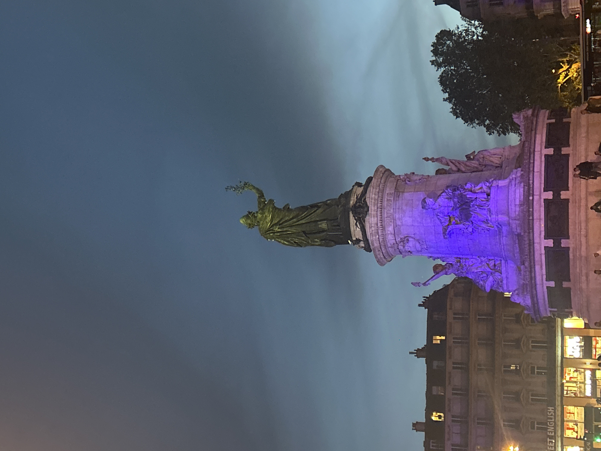 Evening scenes captured across Paris monuments and streets