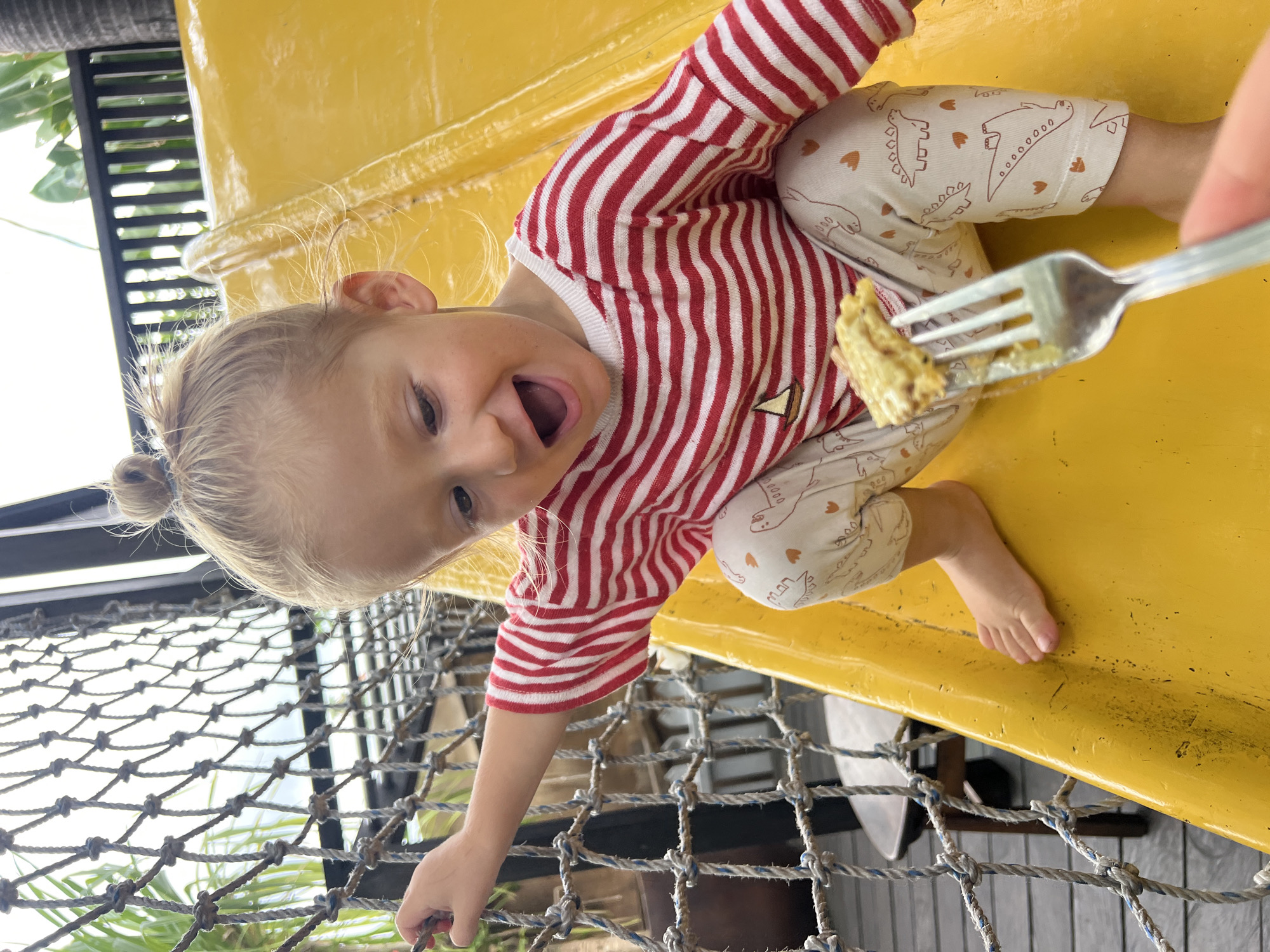Kids, a cafe dog, and brunch at a North Kuta playground spot