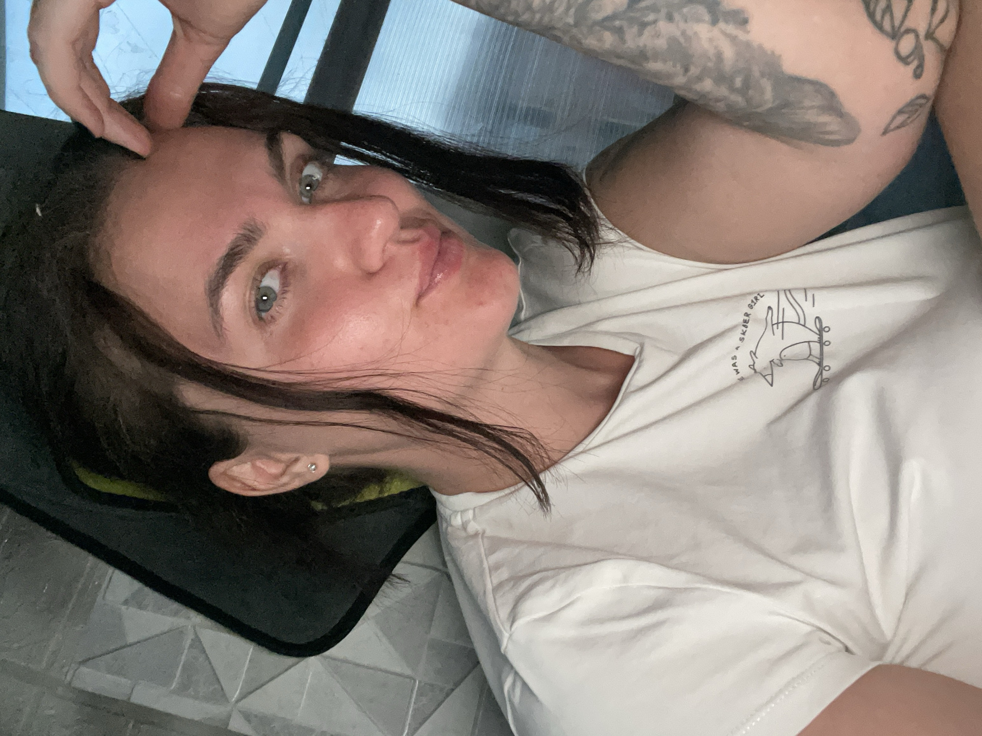 Woman photographed indoors at Moscow industrial facility early morning