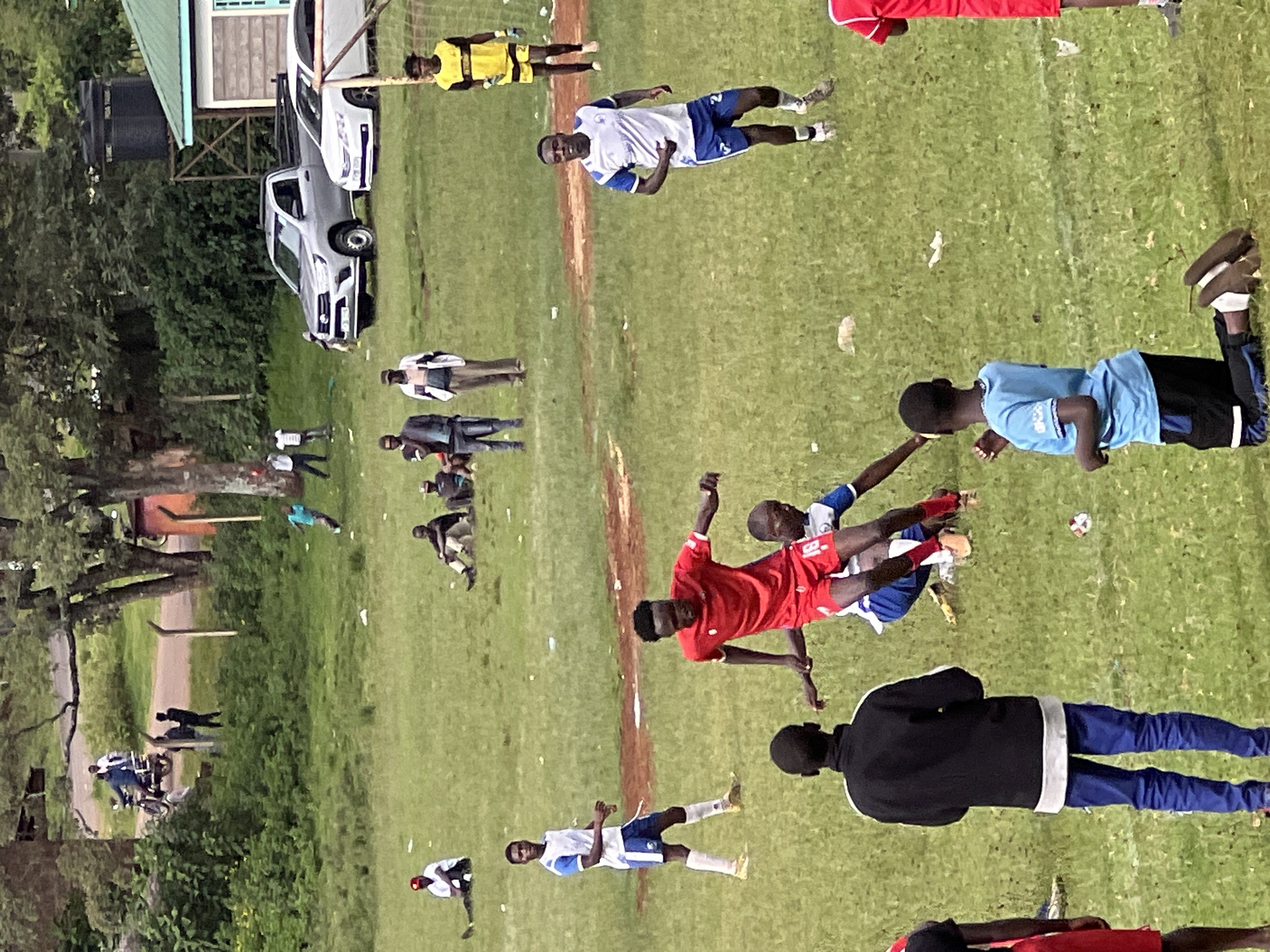 Local soccer match draws spectators in Nyeri, Kenya