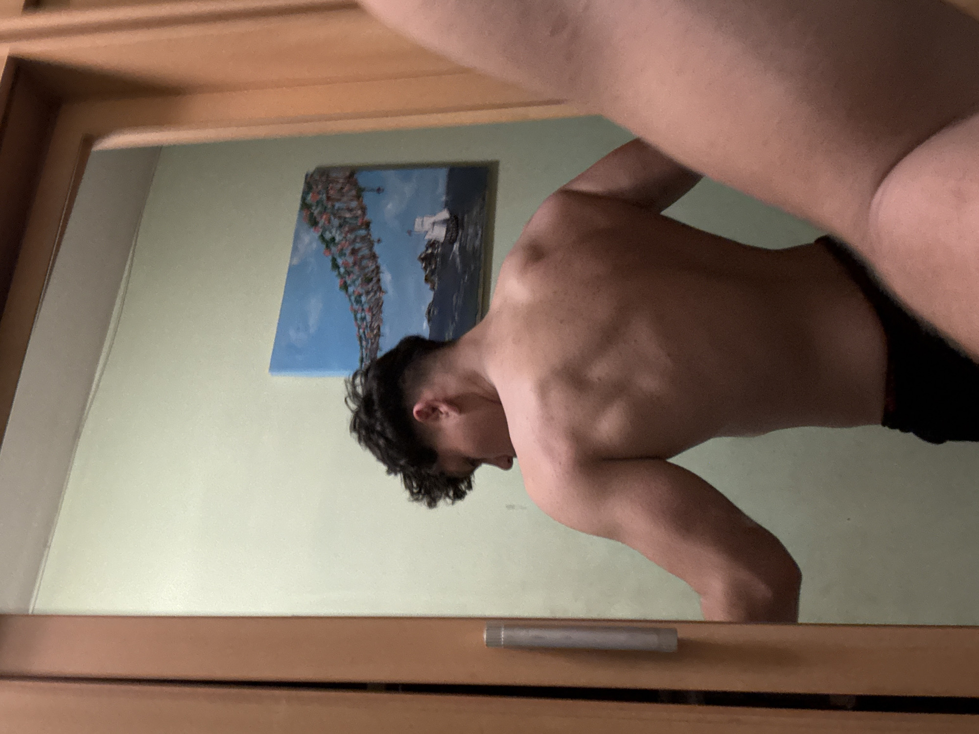 Person takes mirror selfies in Sofia apartment