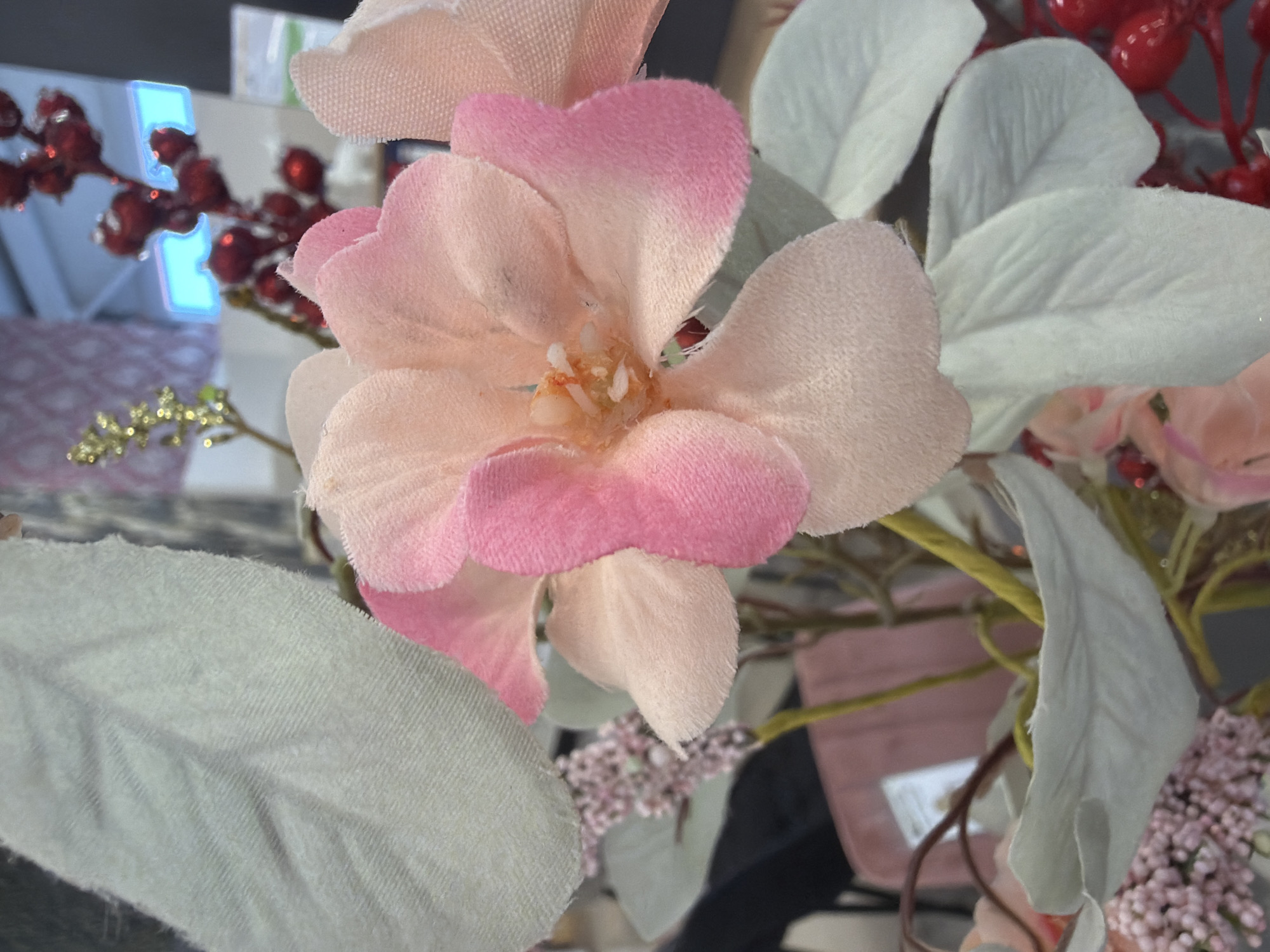 Browsing artificial flowers and home goods in Chișinău