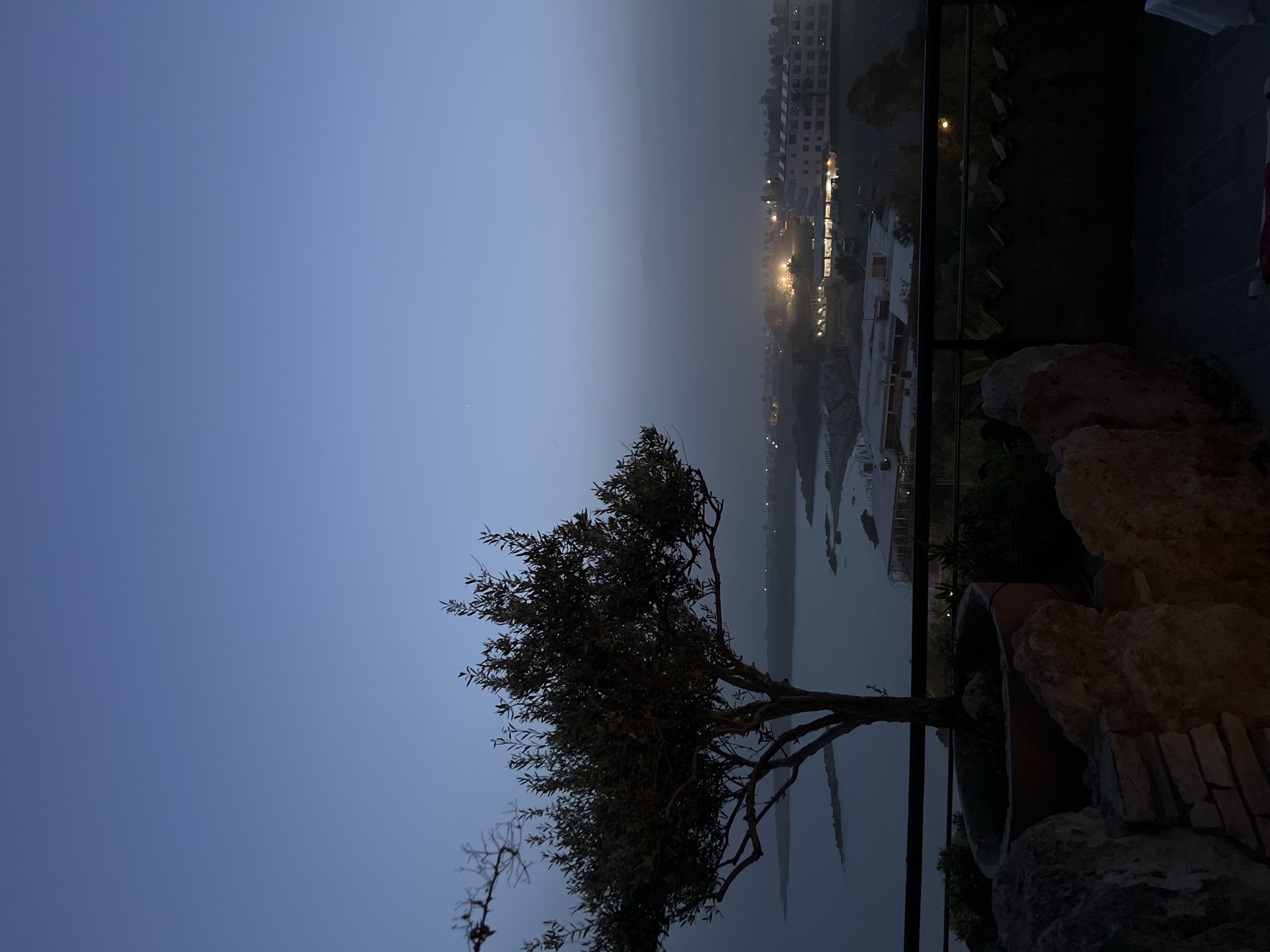 Dusk views captured from elevated balcony in Peyia Cyprus