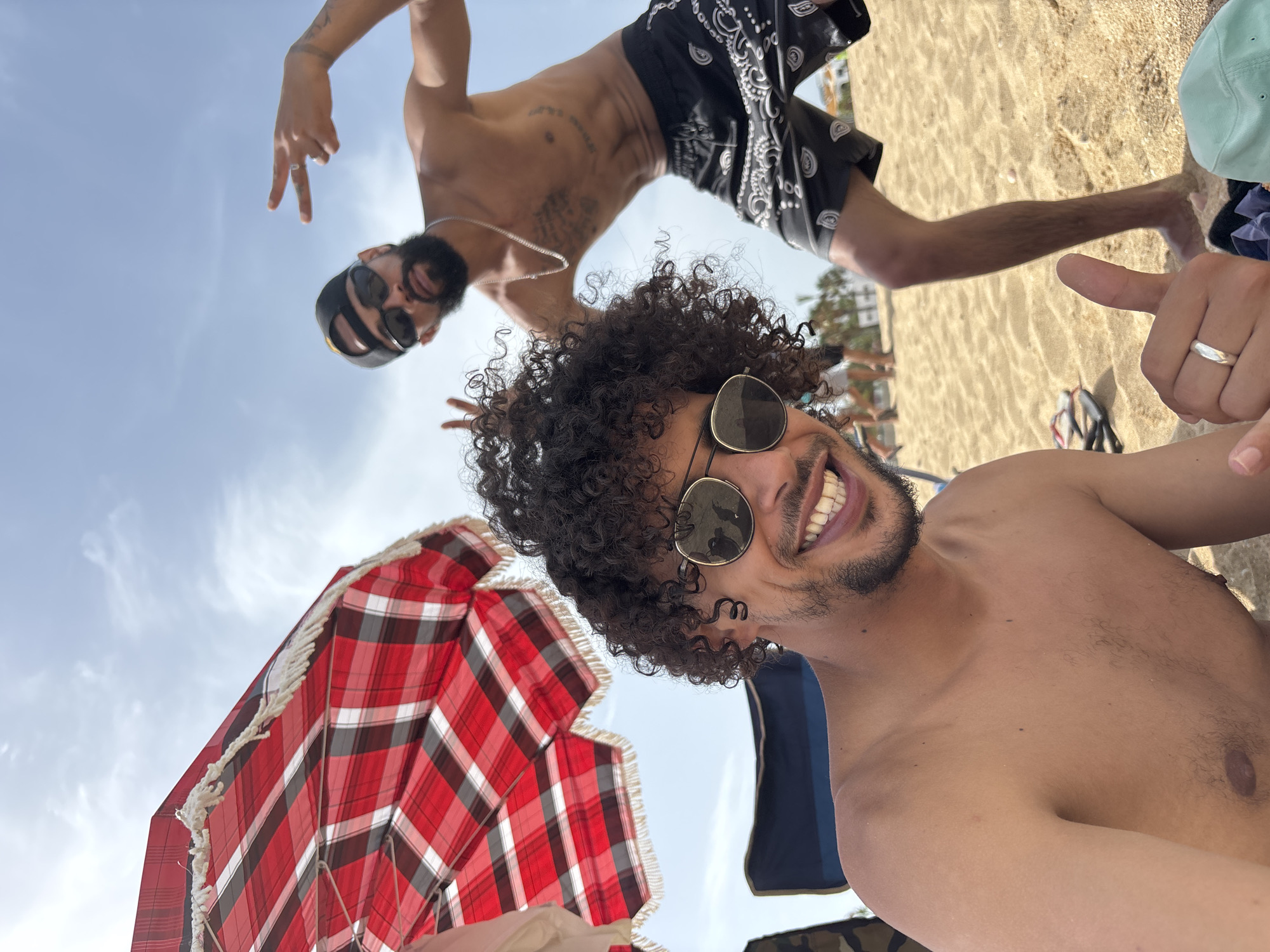 Beach selfie on the shores of M'Diq, Morocco