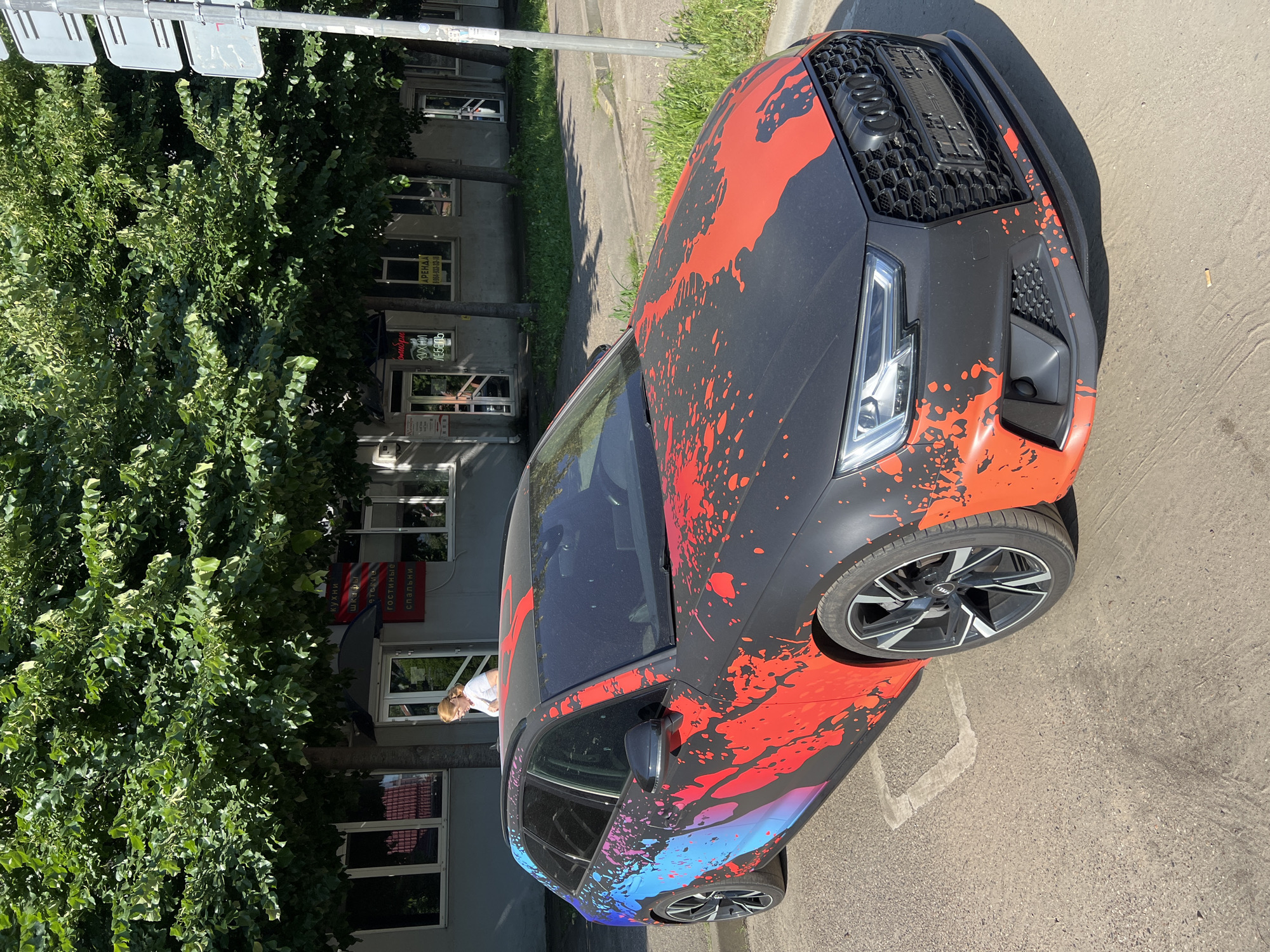 Custom-wrapped Audi spotted multiple times across Krasnodar streets