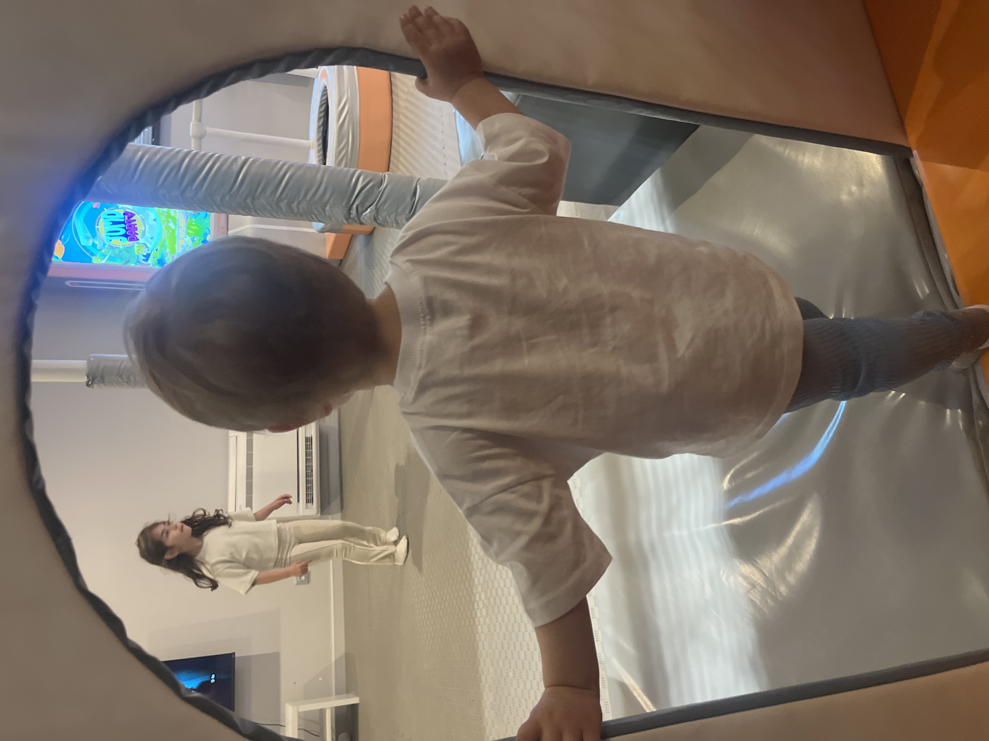 Children enjoy morning playtime at Uzhhorod indoor facility