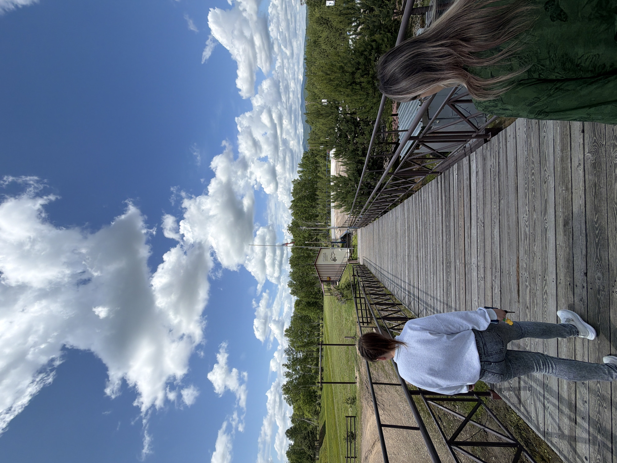 Woman documents sunny day outing in Birobidzhan, Russia