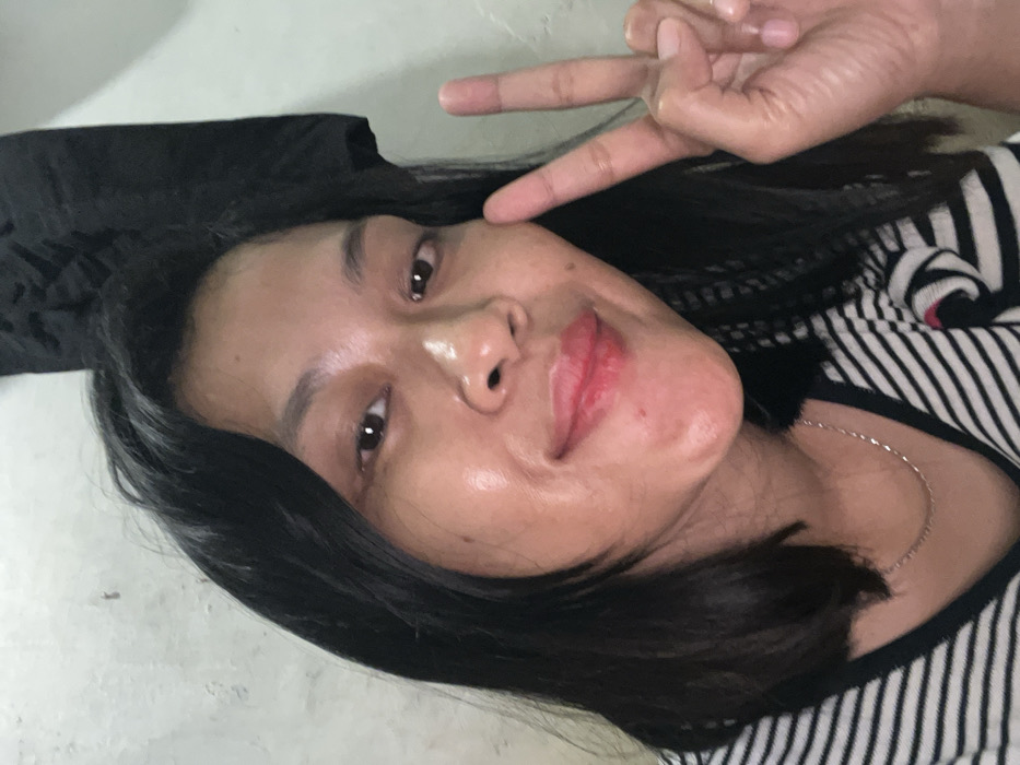 Woman takes selfie session in Pati Indonesia late night