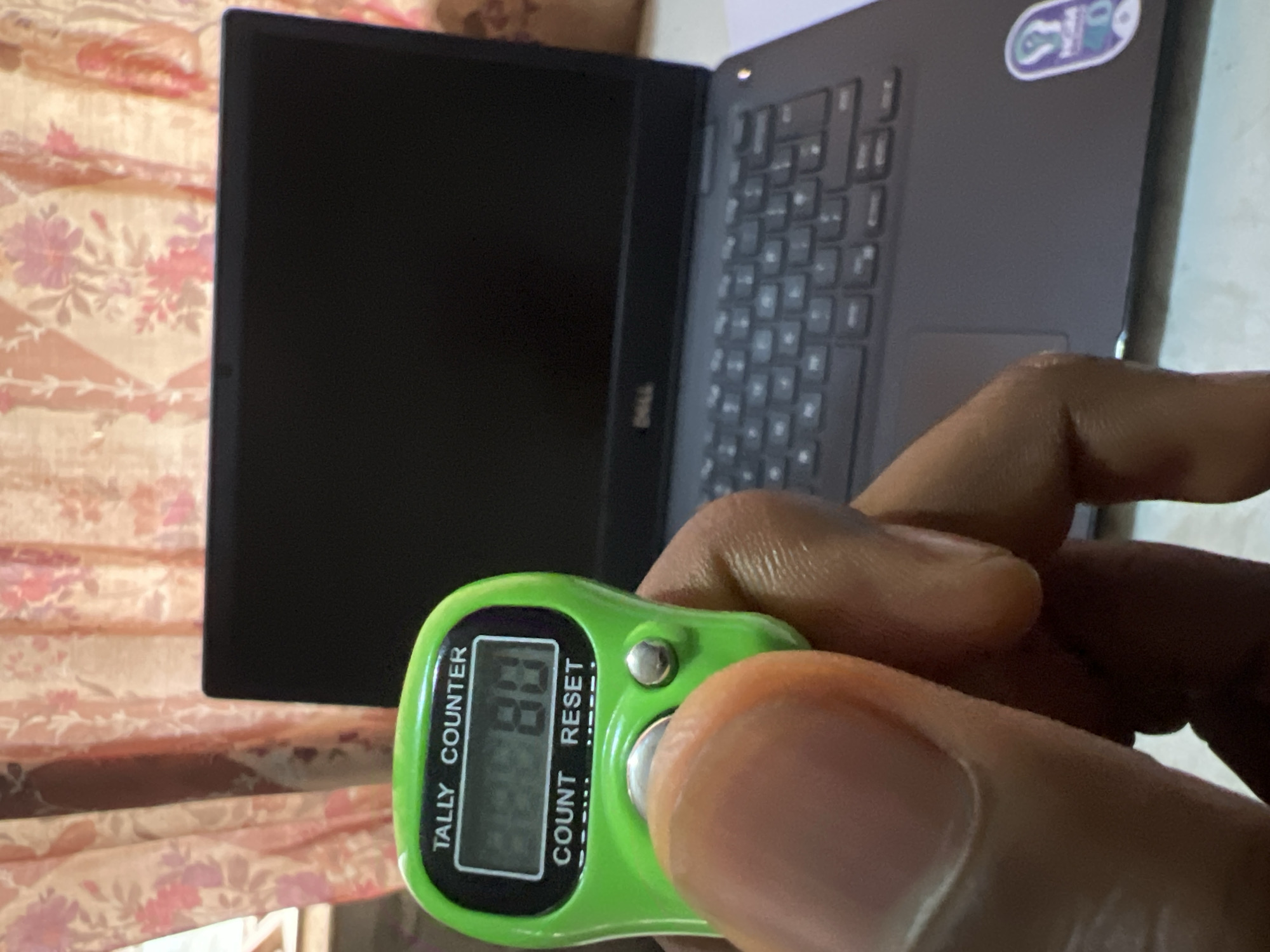 Digital counter reaches 80 during laptop session in Minna