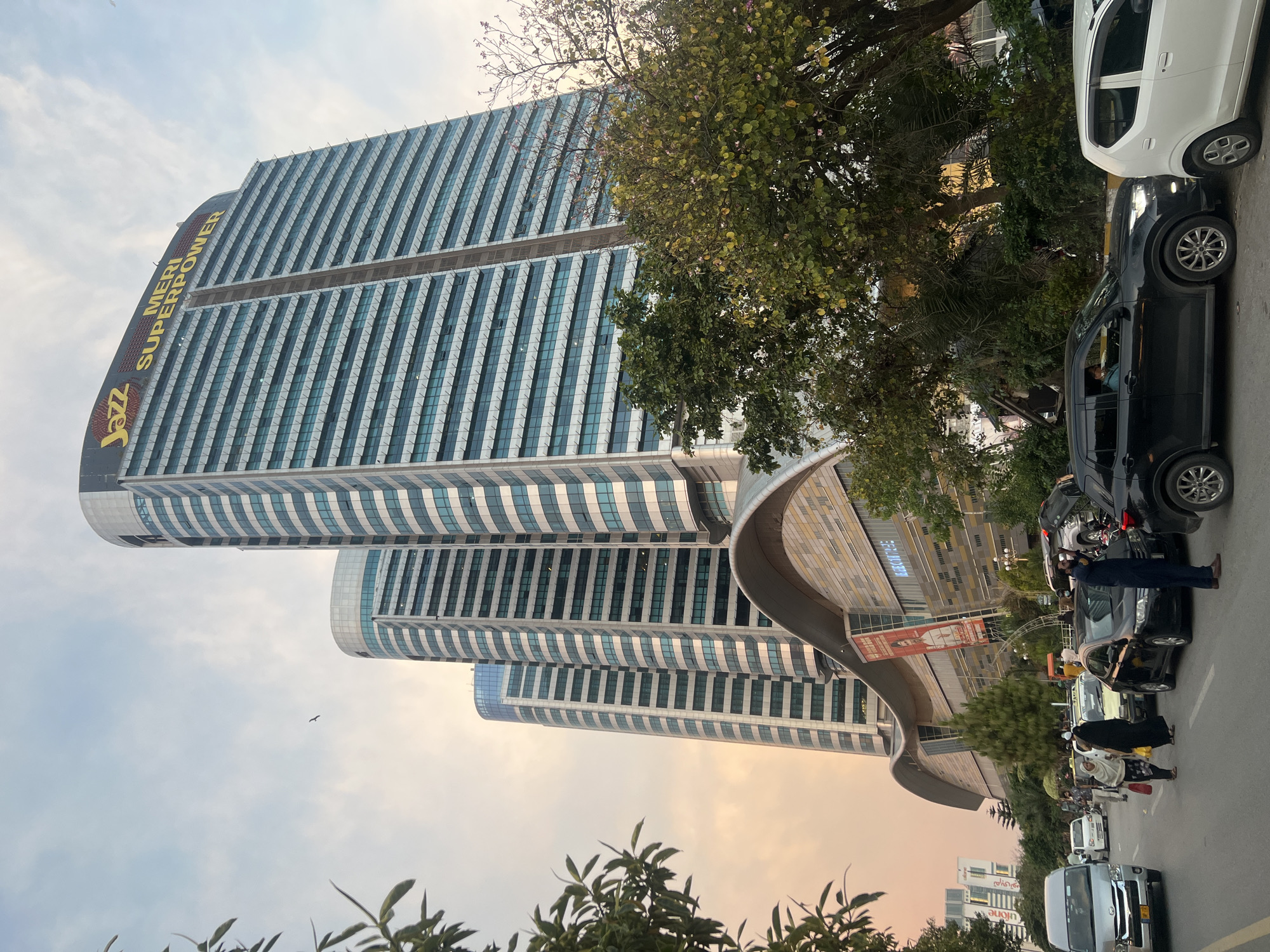 Jazz office building captured in Islamabad street scene