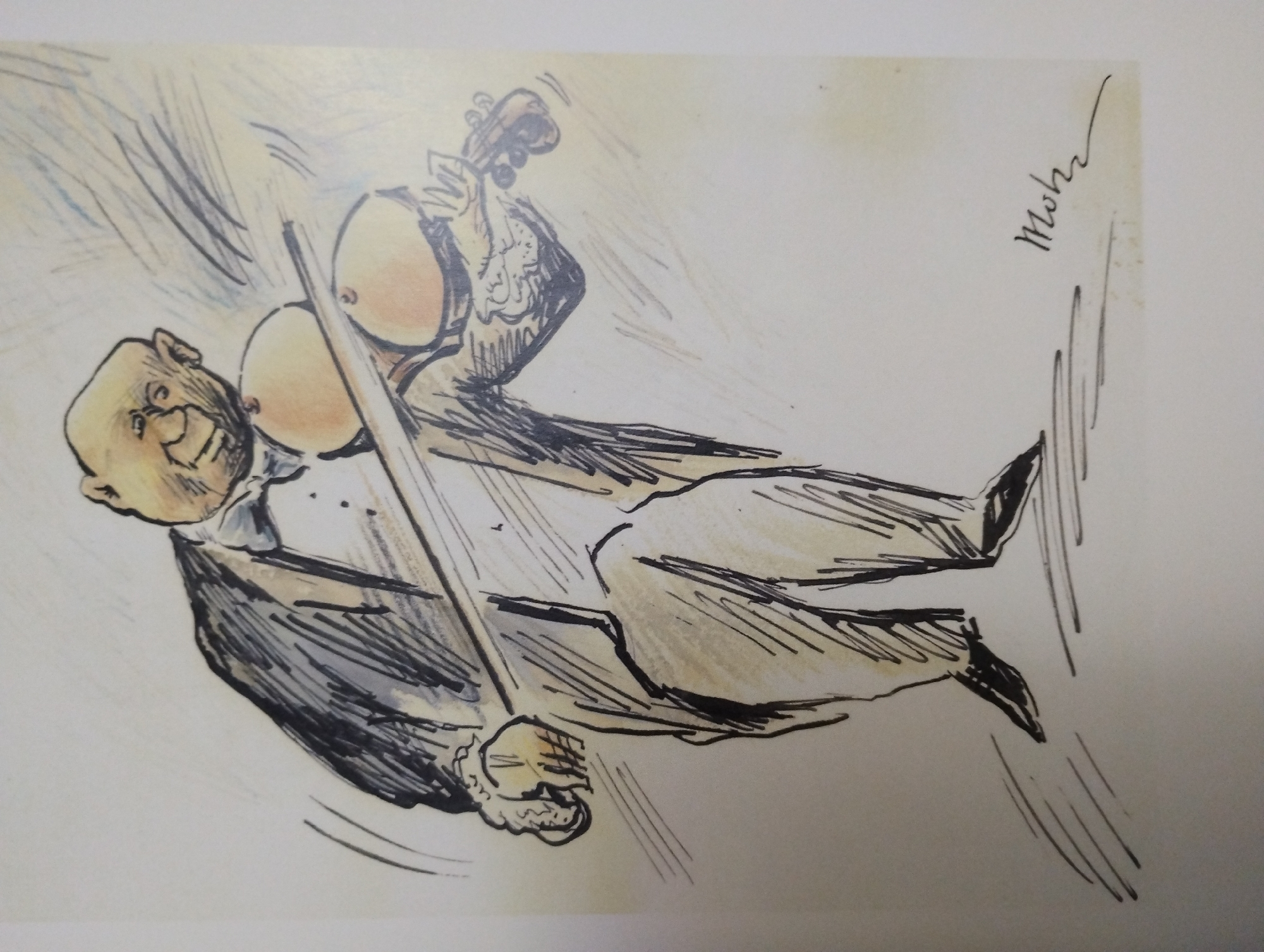 Artist creates six illustrations in five minutes