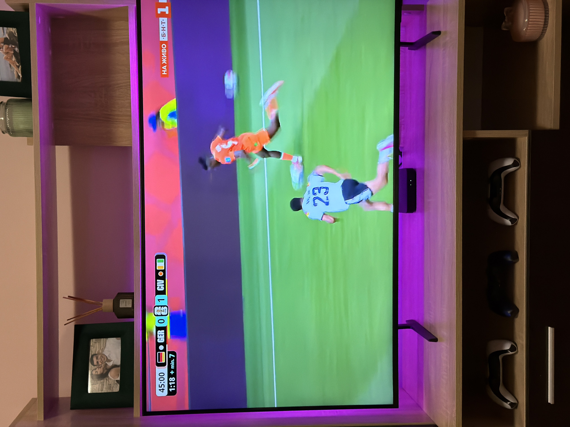 Watching the World Cup at home in Lovech, rooting for Ivory Coast