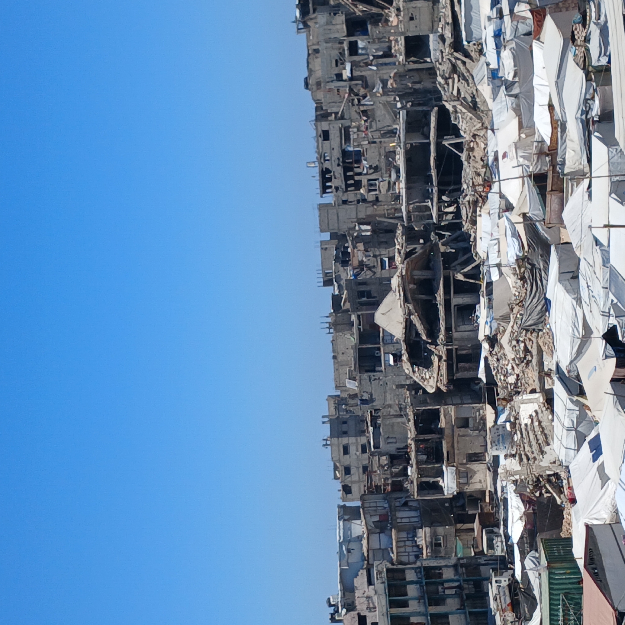 Widespread destruction and displacement camps documented across Gaza