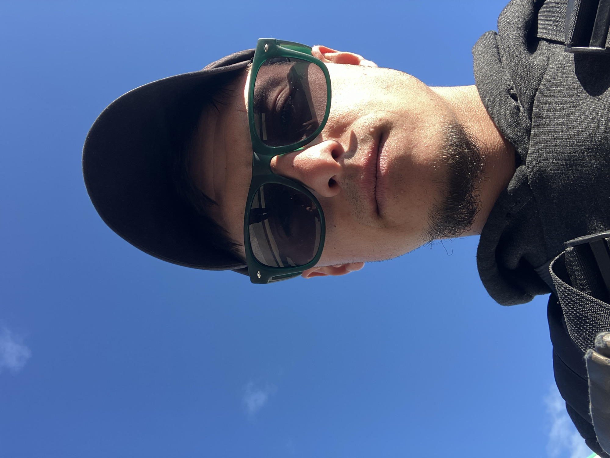 Portrait photo taken against morning sky in Peshtera, Bulgaria