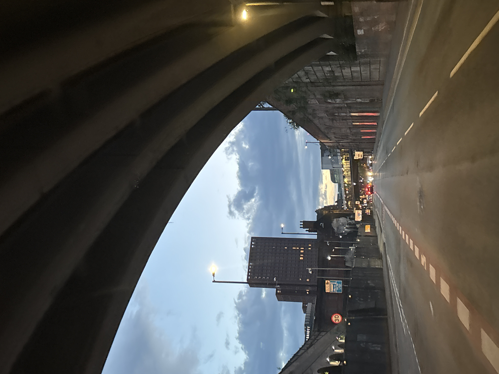Evening street scenes documented across Manchester neighborhoods