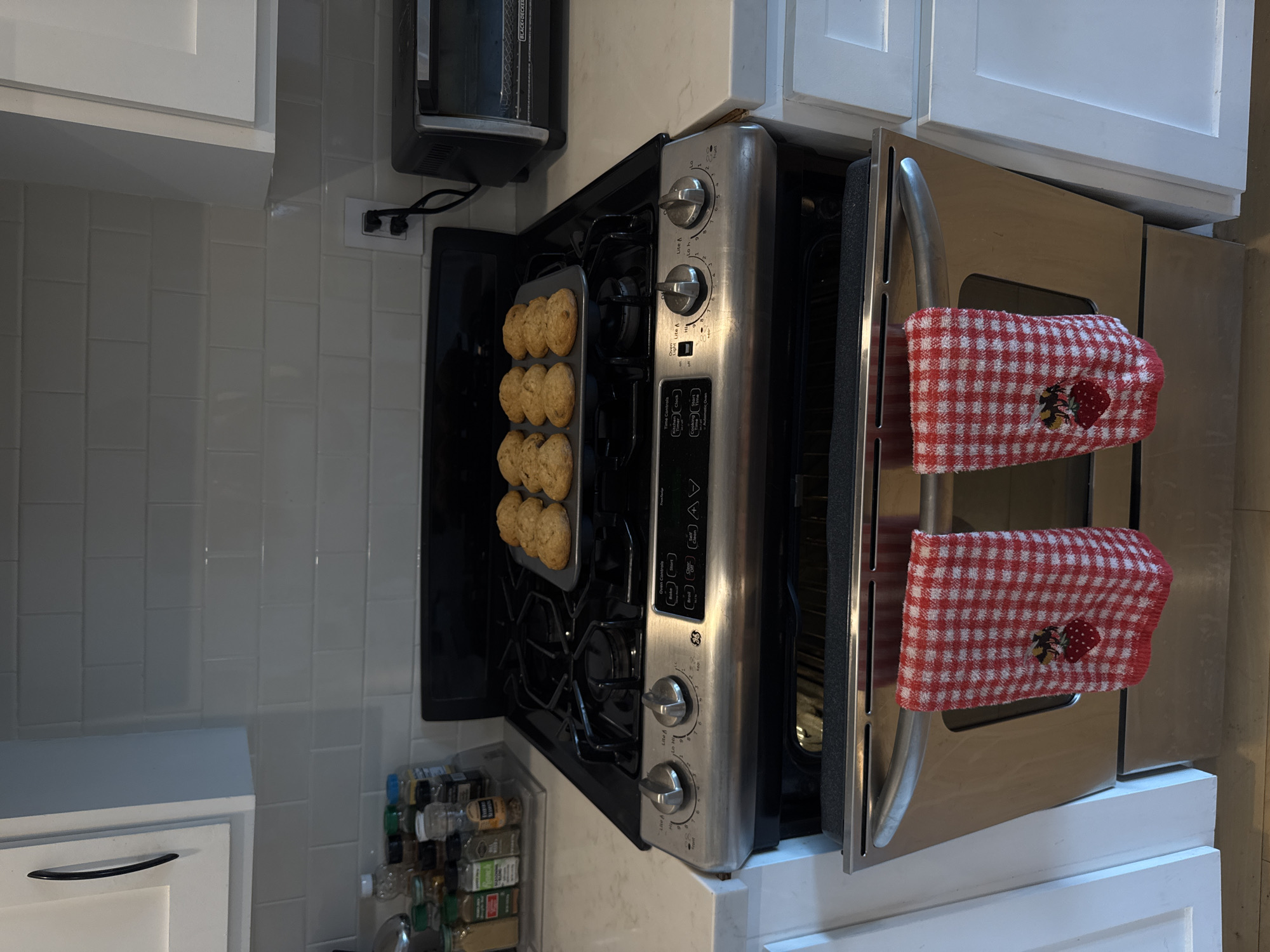 Evening baking session captured in Los Angeles home kitchen