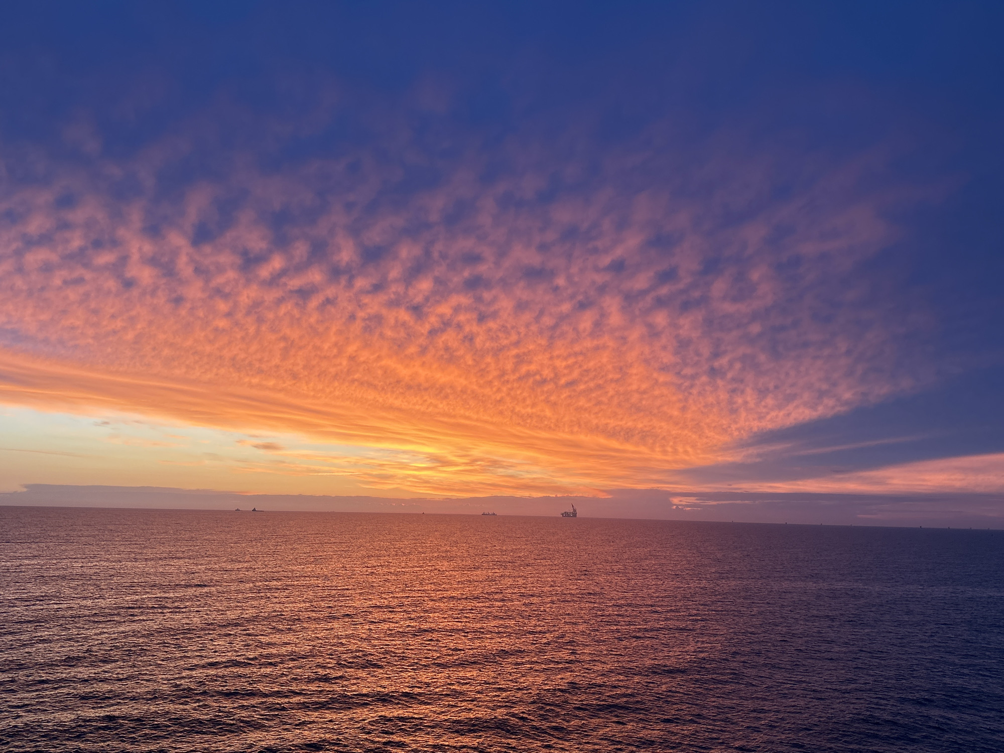 Maritime sunset documented from vessel in Baltic Sea region